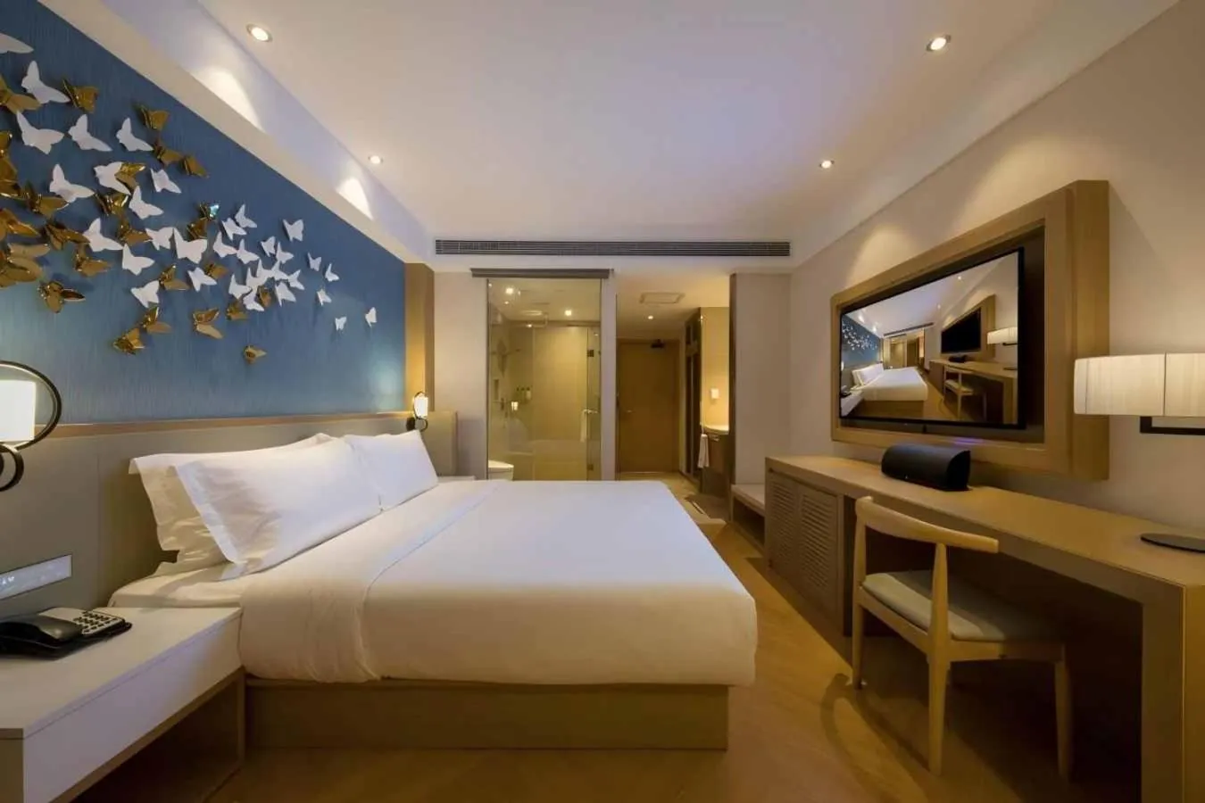 Bed in Crystal Orange Hangzhou Alibaba Future Technology City Hotel