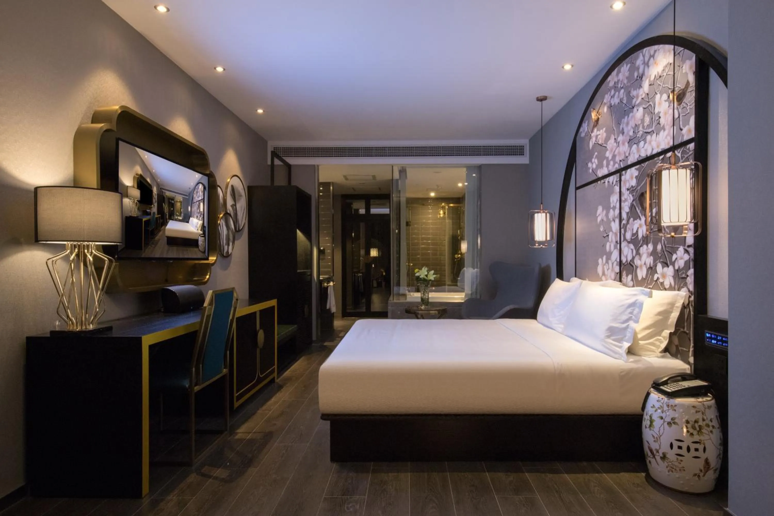 Bed in Crystal Orange Hangzhou Alibaba Future Technology City Hotel