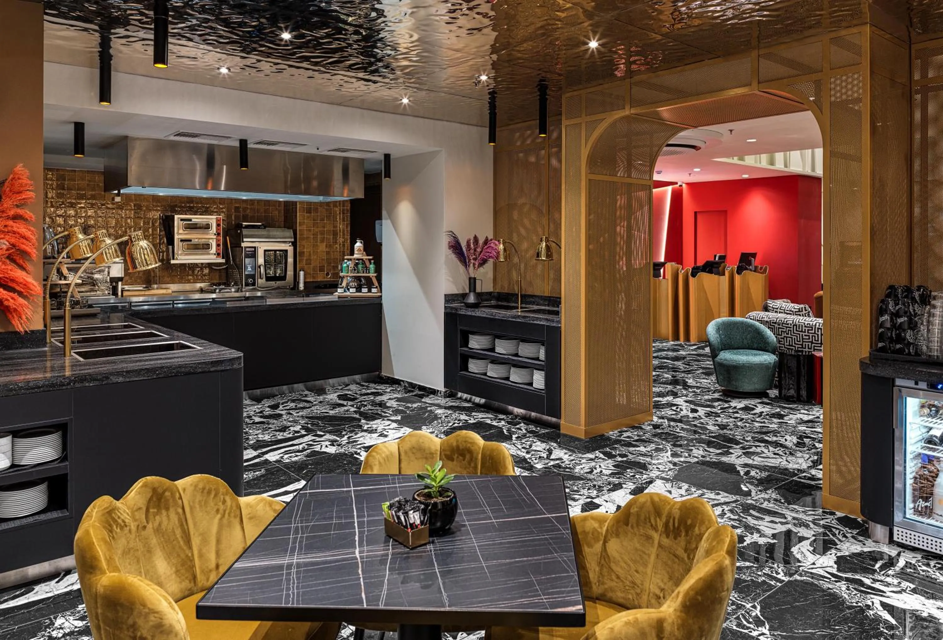 Dining area in NYX Hotel Thessaloniki