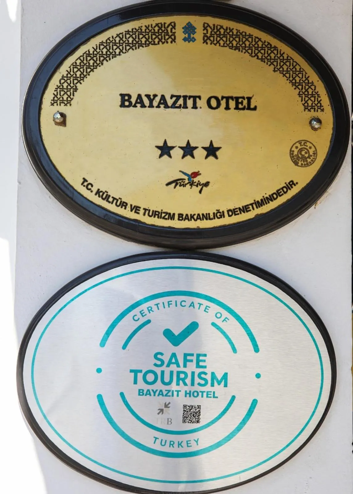 Certificate/Award in Bayazıt Hotel