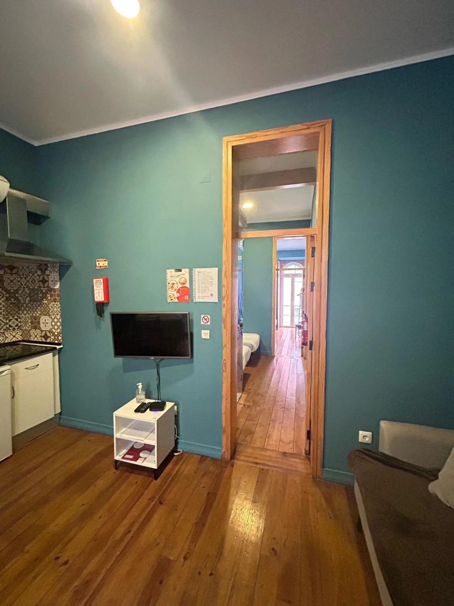 Kitchen or kitchenette in Sao Jorge Apartments & Suites