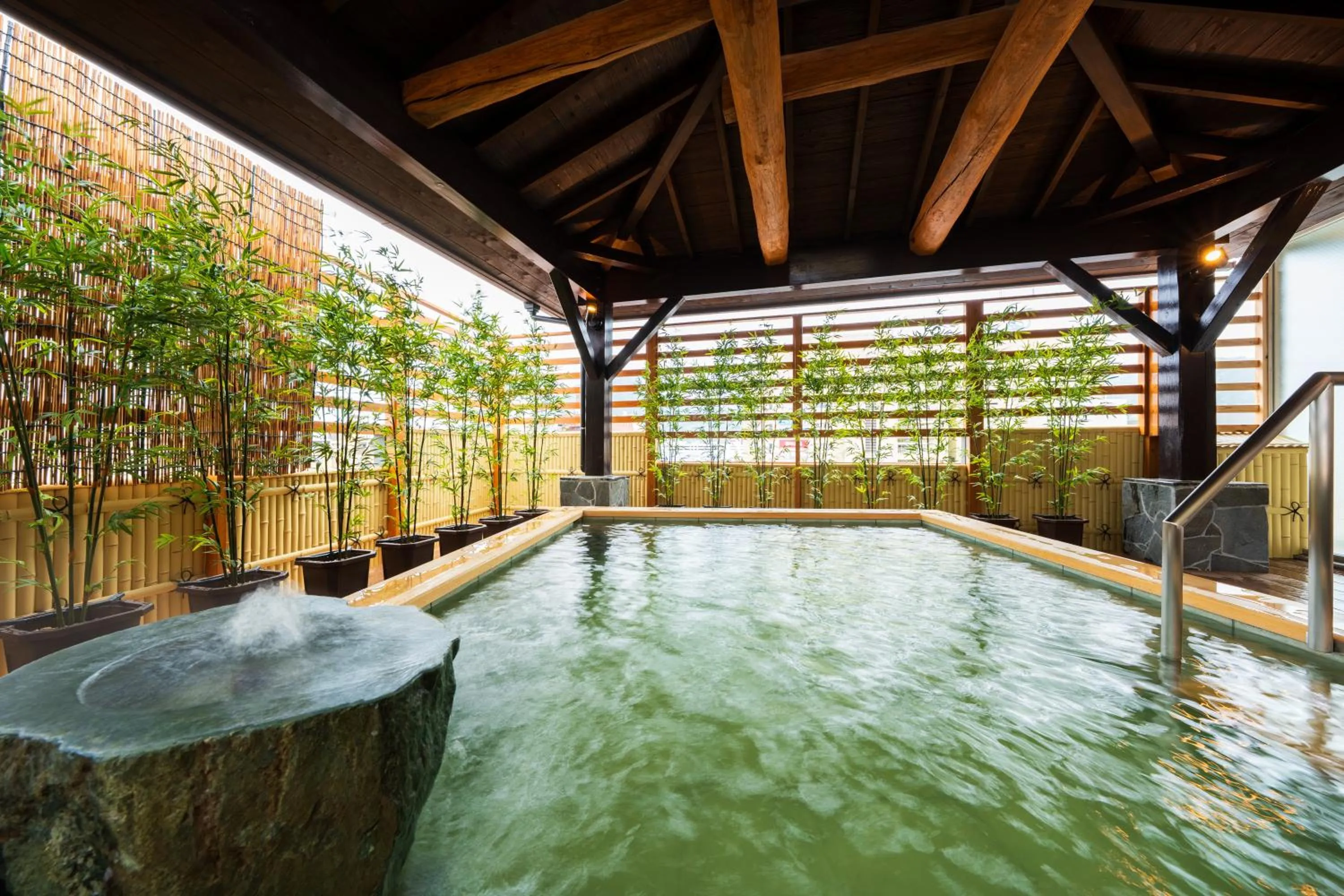Hot Spring Bath in BeppuOnsen Hotel Sansenkaku