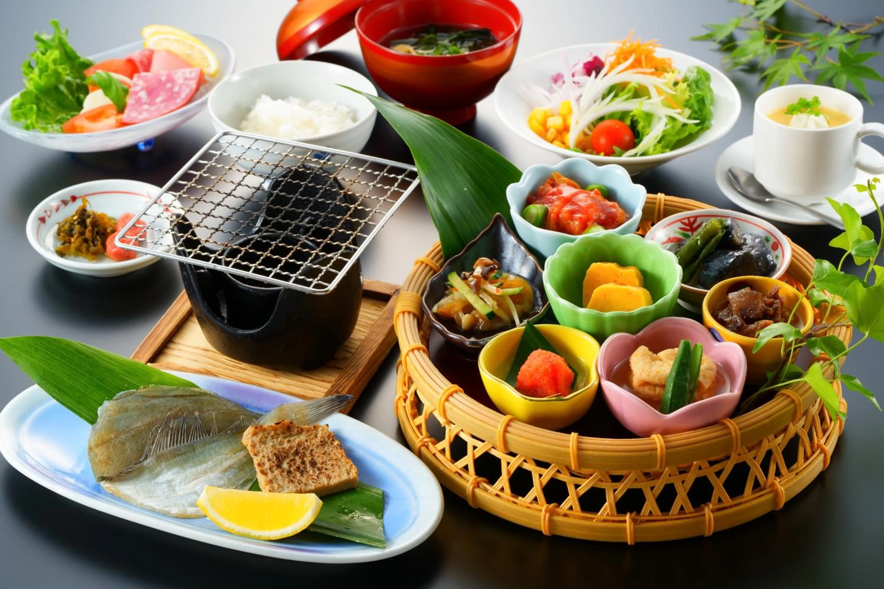 Breakfast in BeppuOnsen Hotel Sansenkaku