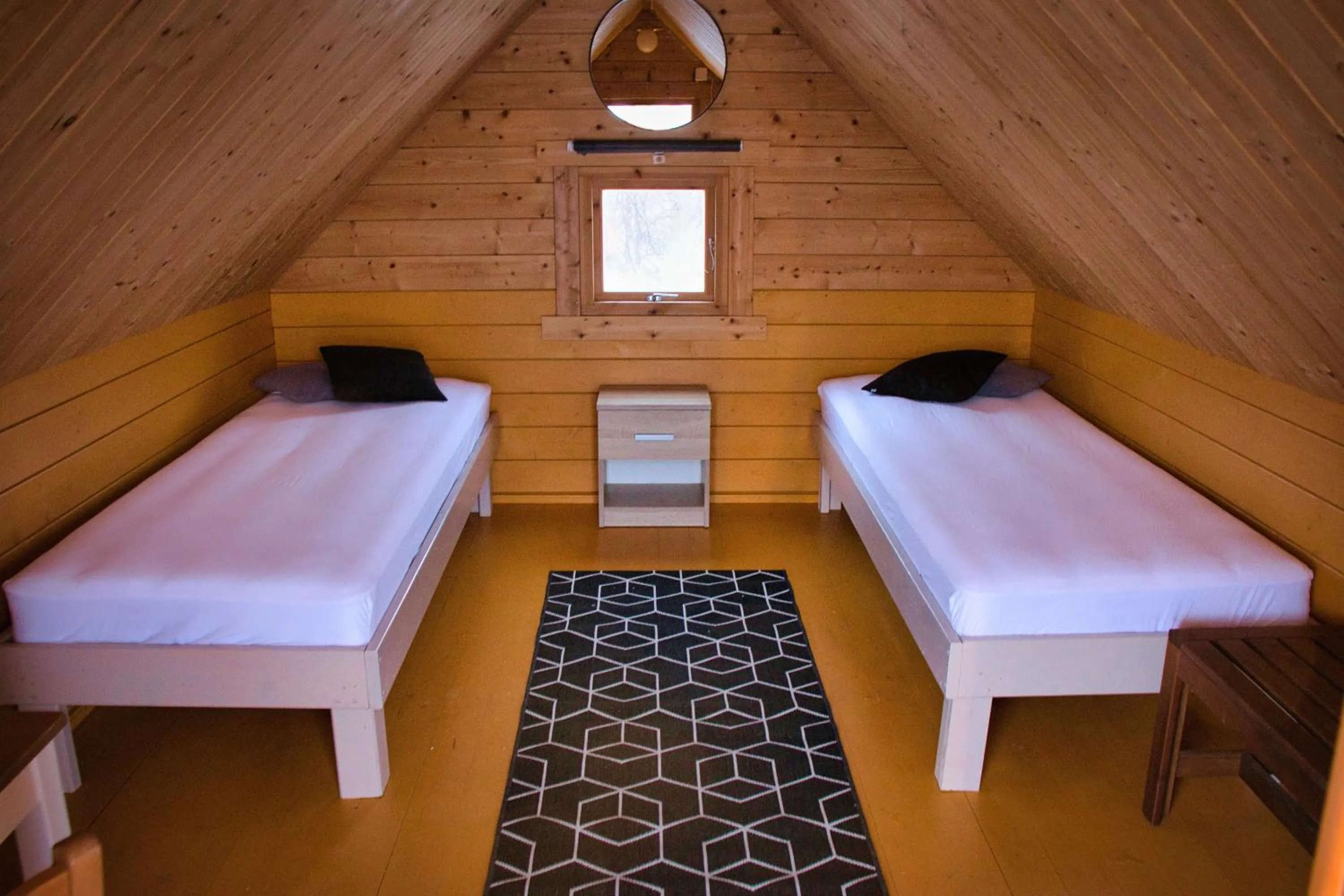 Bed in Fossatun Camping Pods & Cottages - Sleeping Bag Accommodation