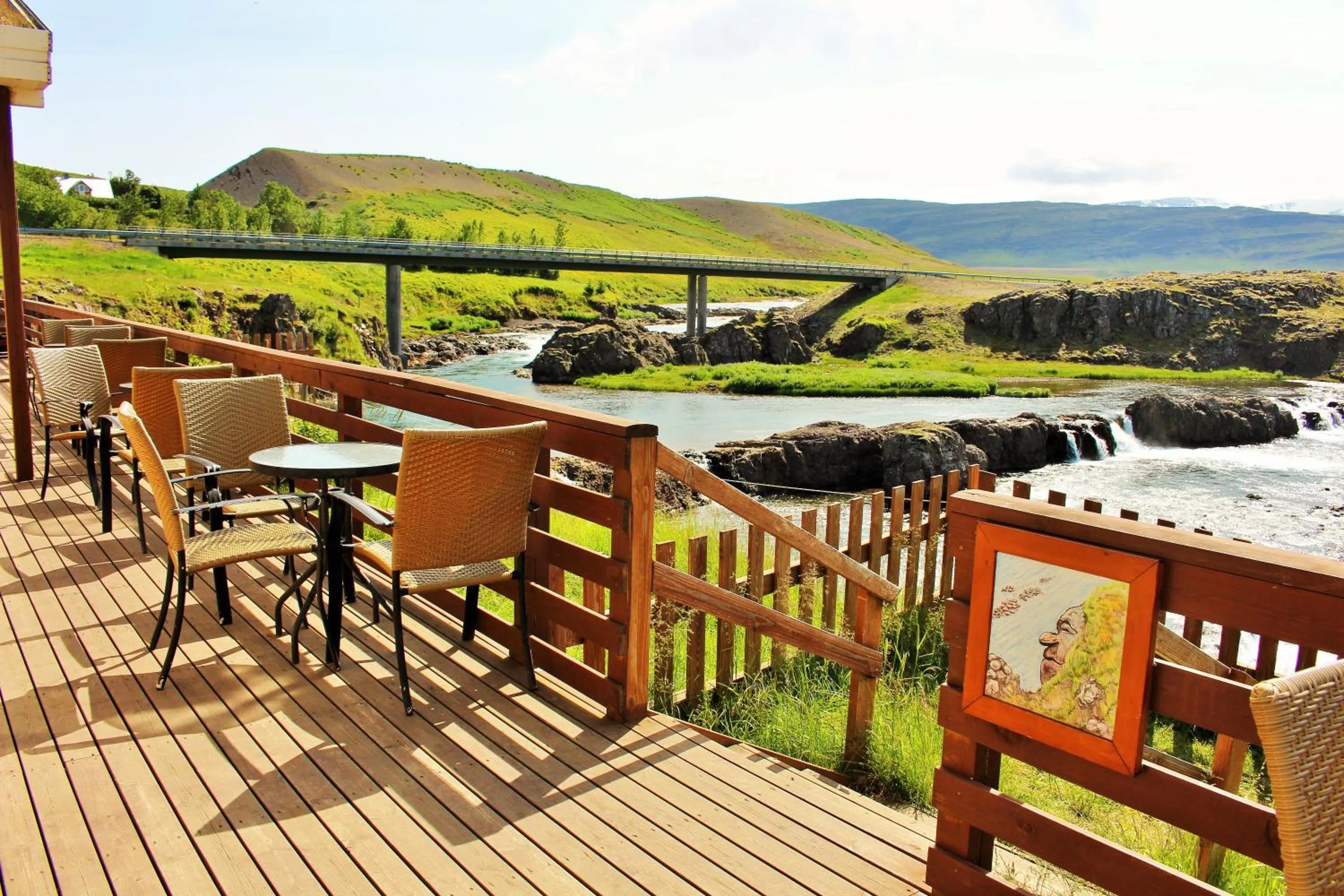 River view in Fossatun Camping Pods & Cottages - Sleeping Bag Accommodation