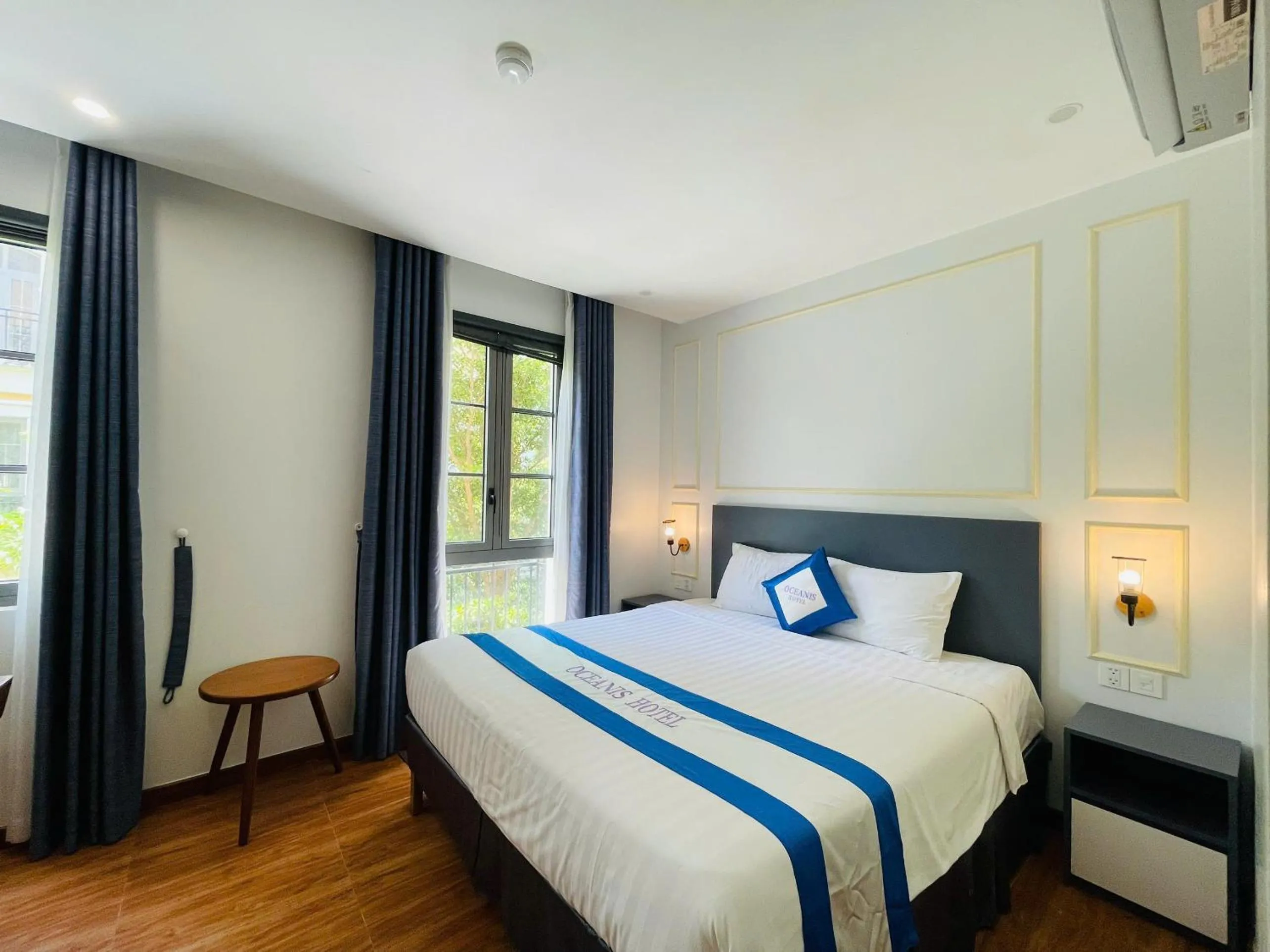 Bed in Oceanis Hotel