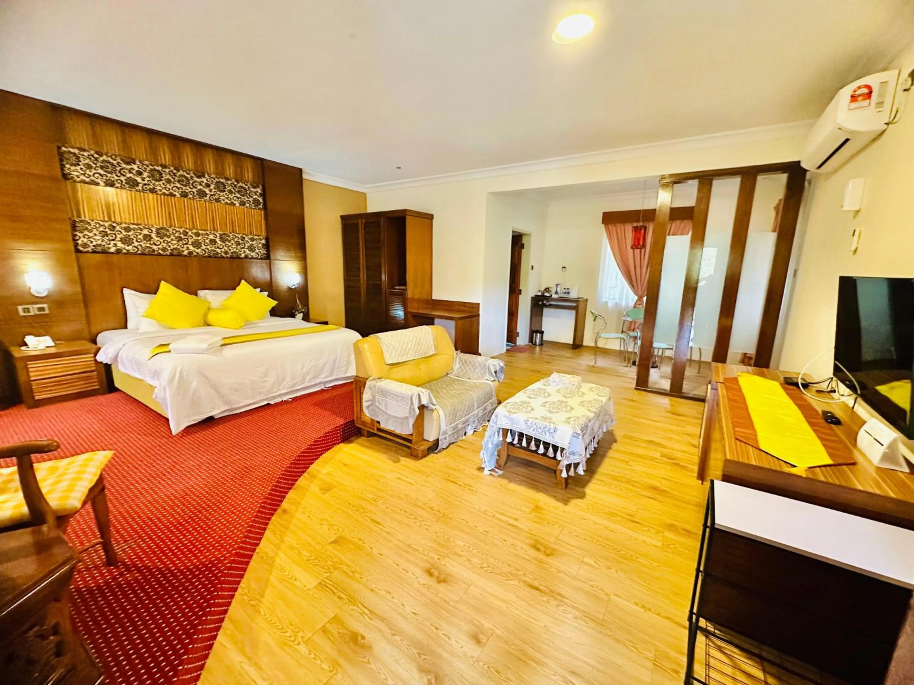 Living room, Bed in Rompin Beach Resorts