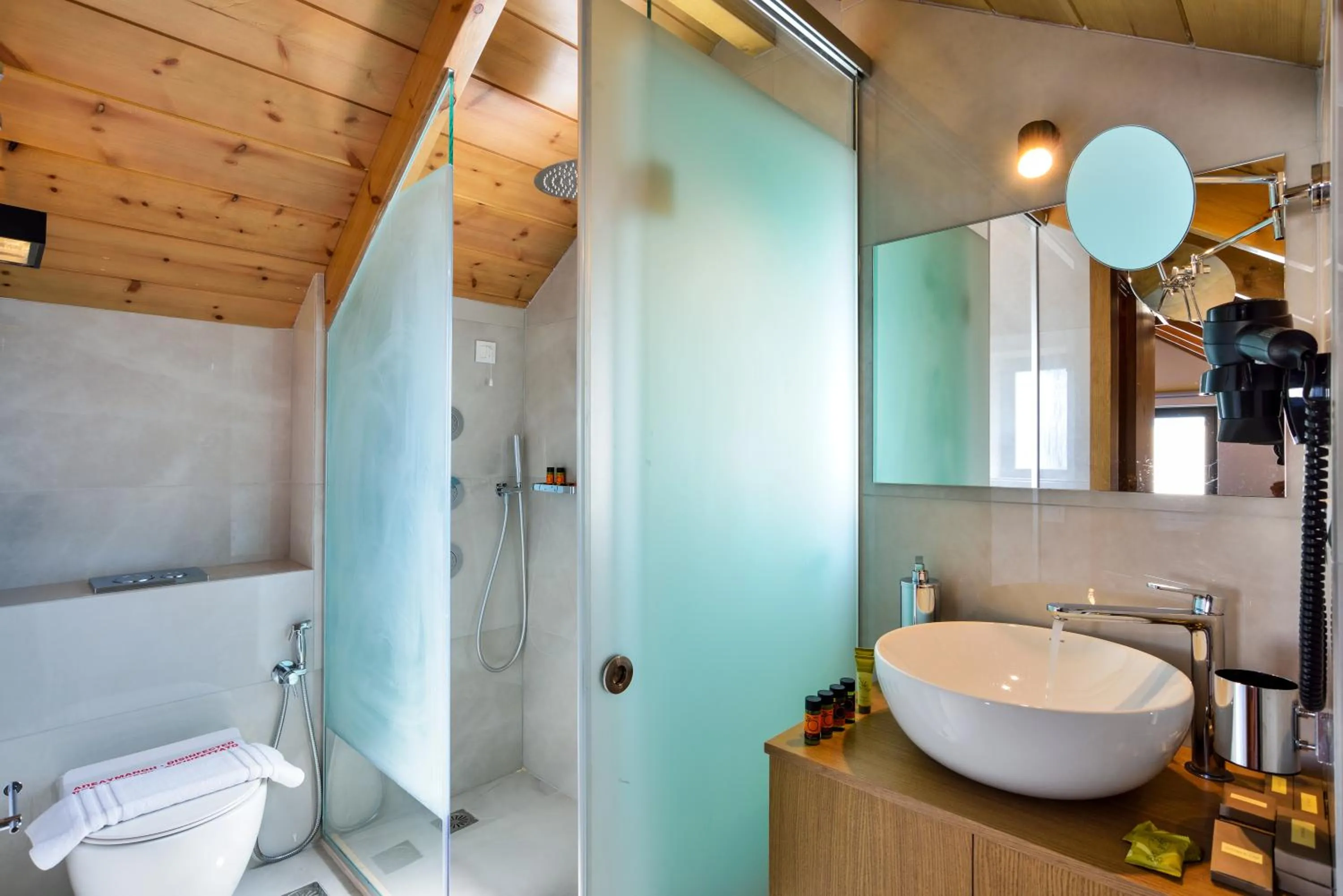 Shower in Elia Agia Marina Hotel