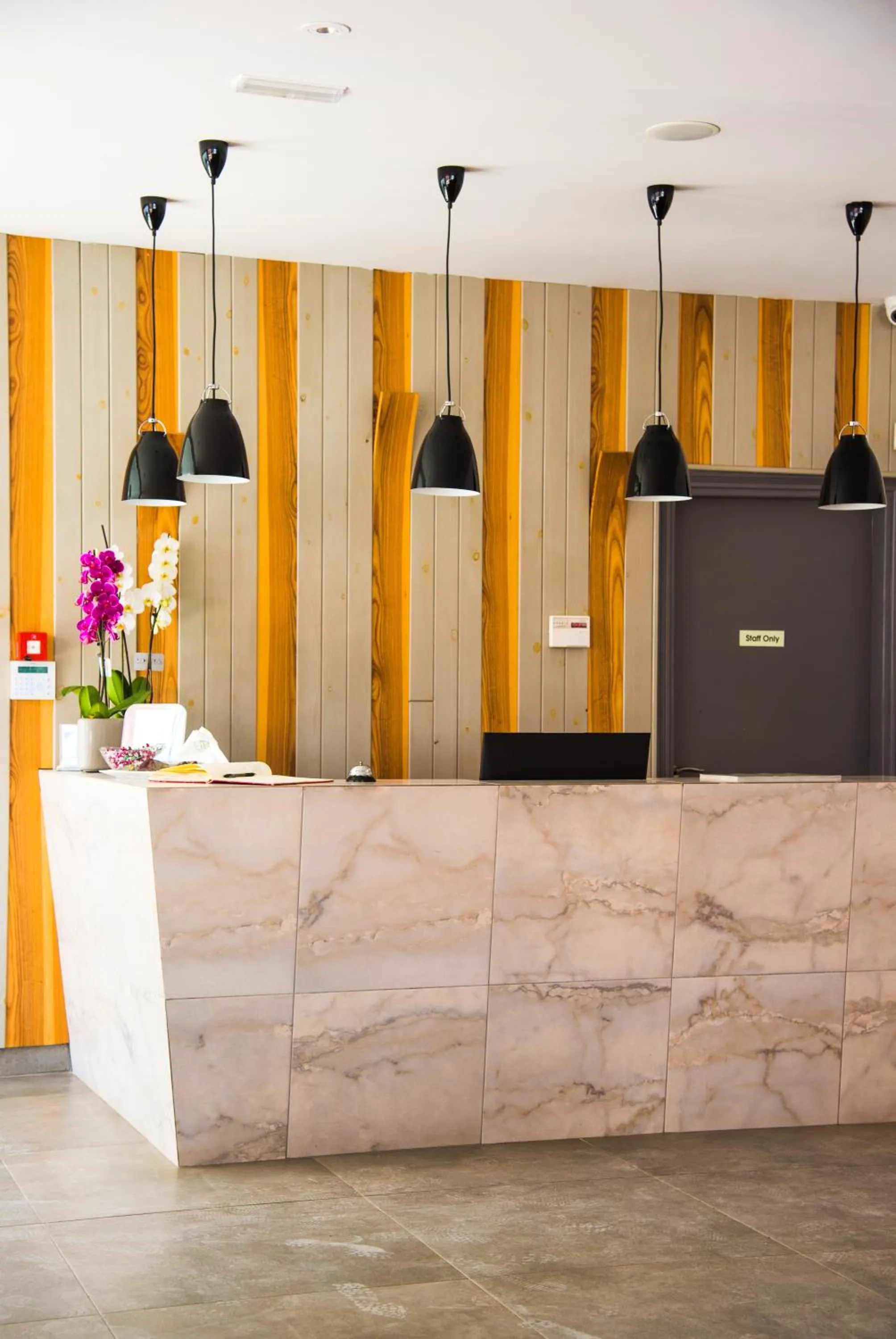 Lobby or reception in Elia Agia Marina Hotel