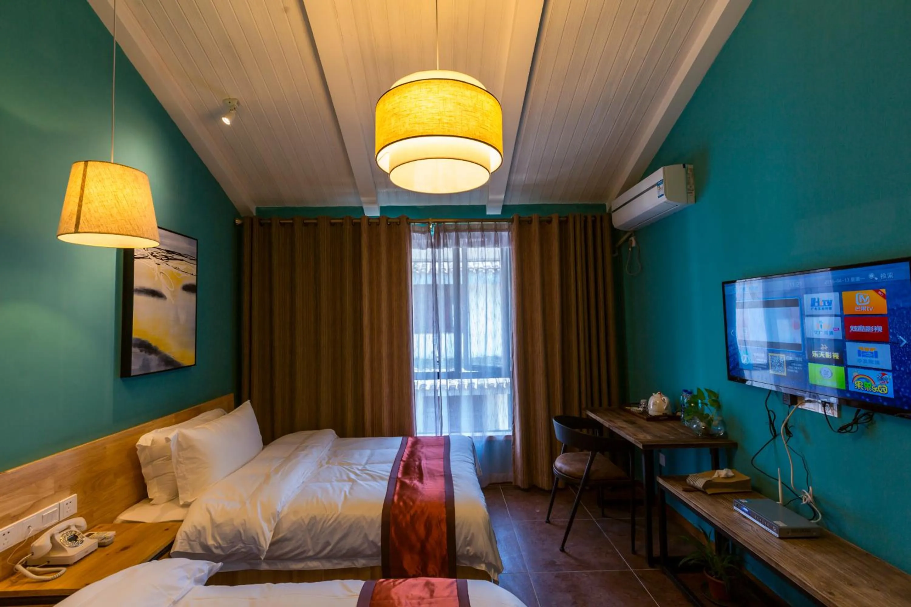 Bedroom in Moon Flower Hotel