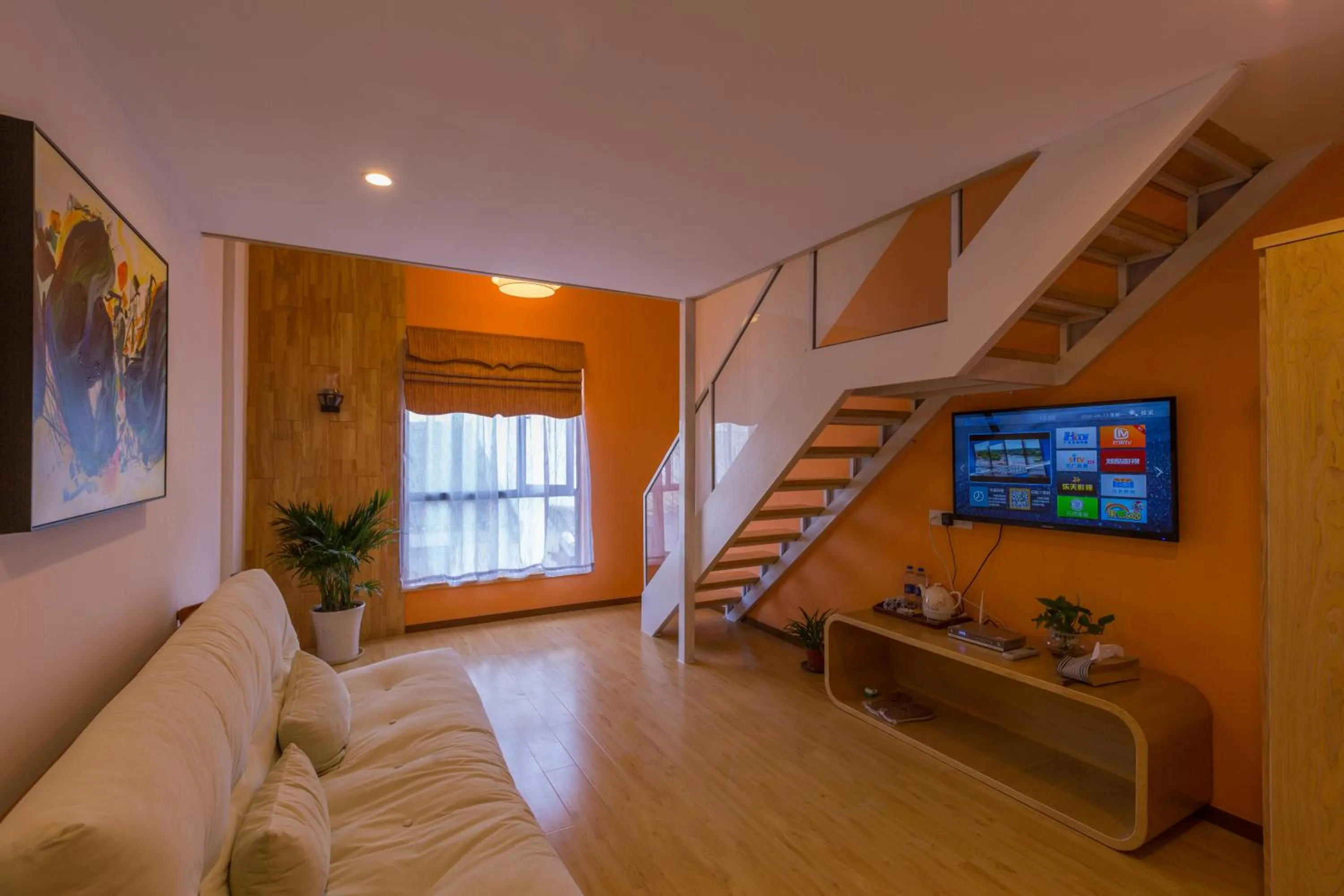 Bed in Moon Flower Hotel