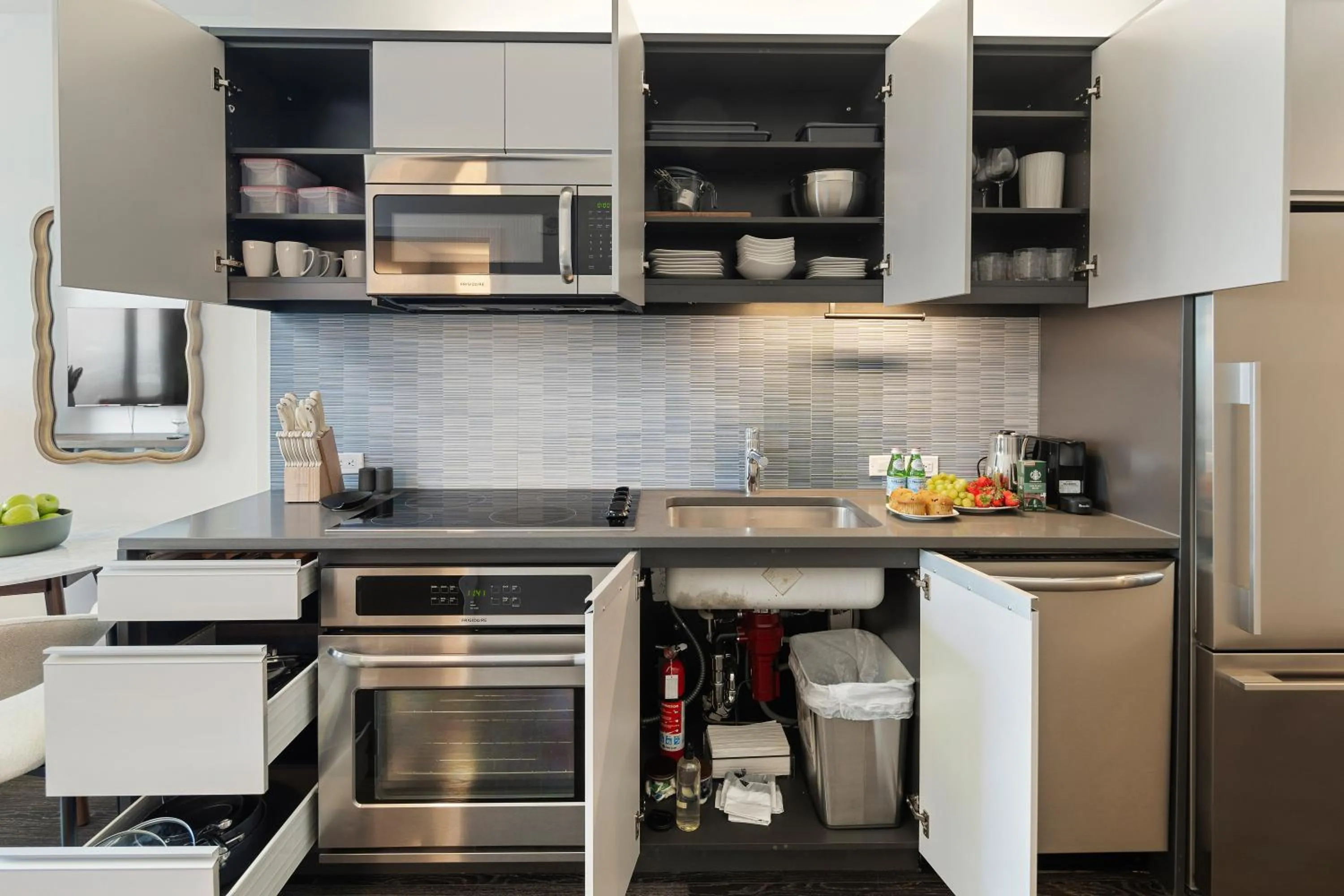 kitchen in Luxury Apartments by Hyatus Downtown Boston
