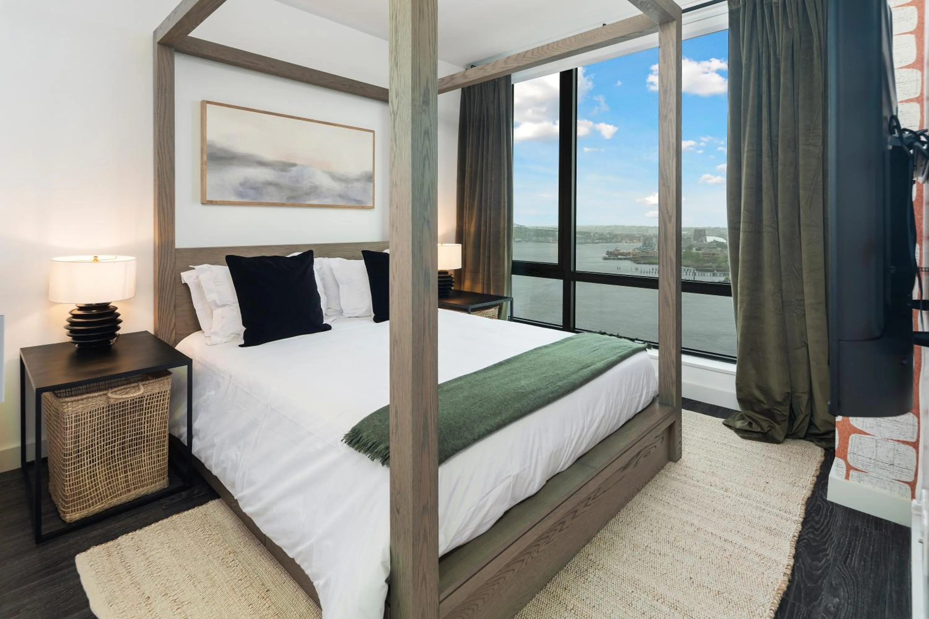 Bedroom, Bed in Luxury Apartments by Hyatus Downtown Boston