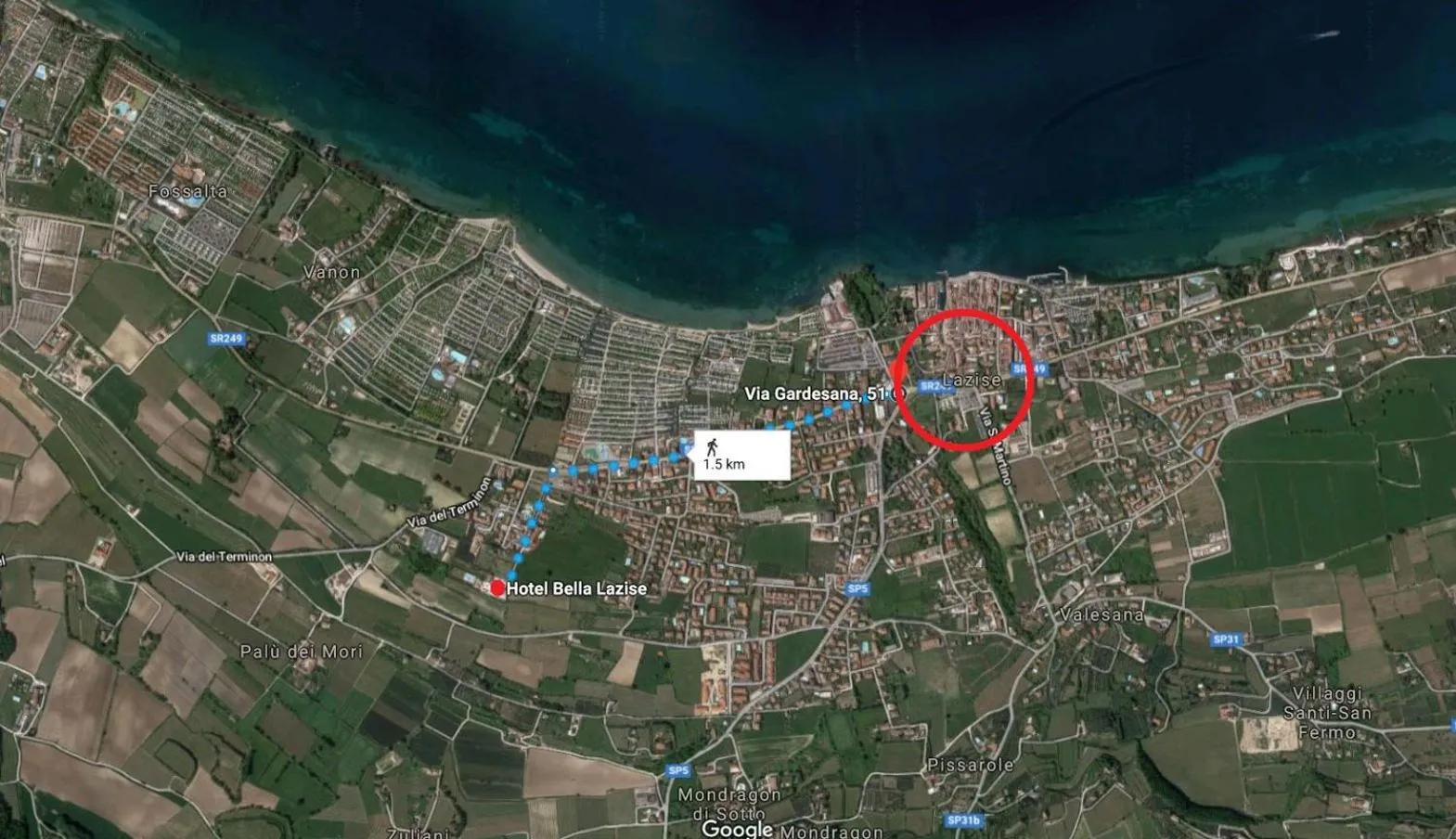 Bird's eye view in Hotel Bella Lazise