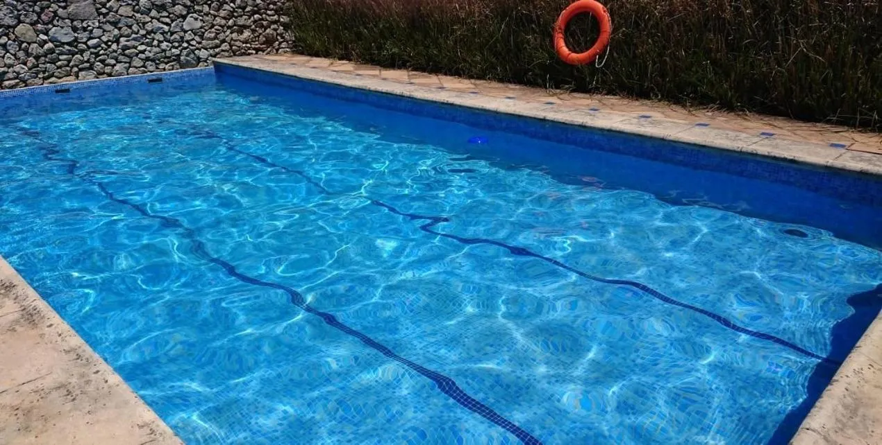 Pool view in Finca La Rana Verde