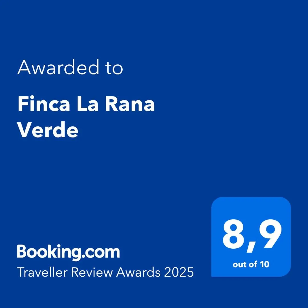Certificate/Award in Finca La Rana Verde