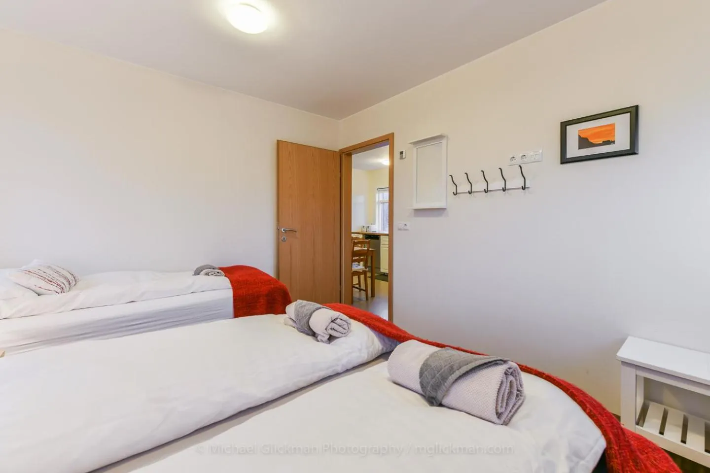 Bed in Syðra-Skörðugil Guesthouse