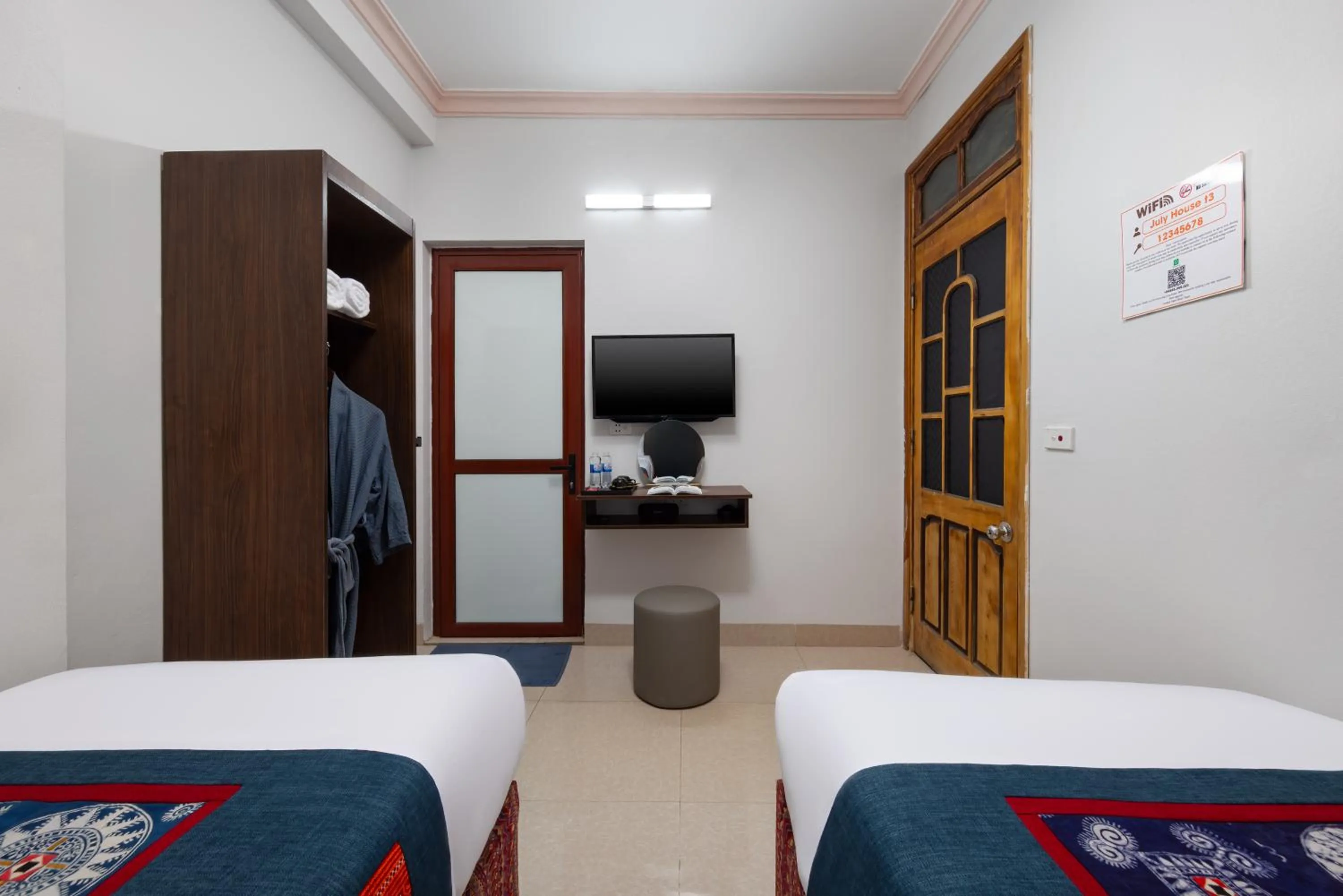 Photo of the whole room, Bed in July House Central Sapa