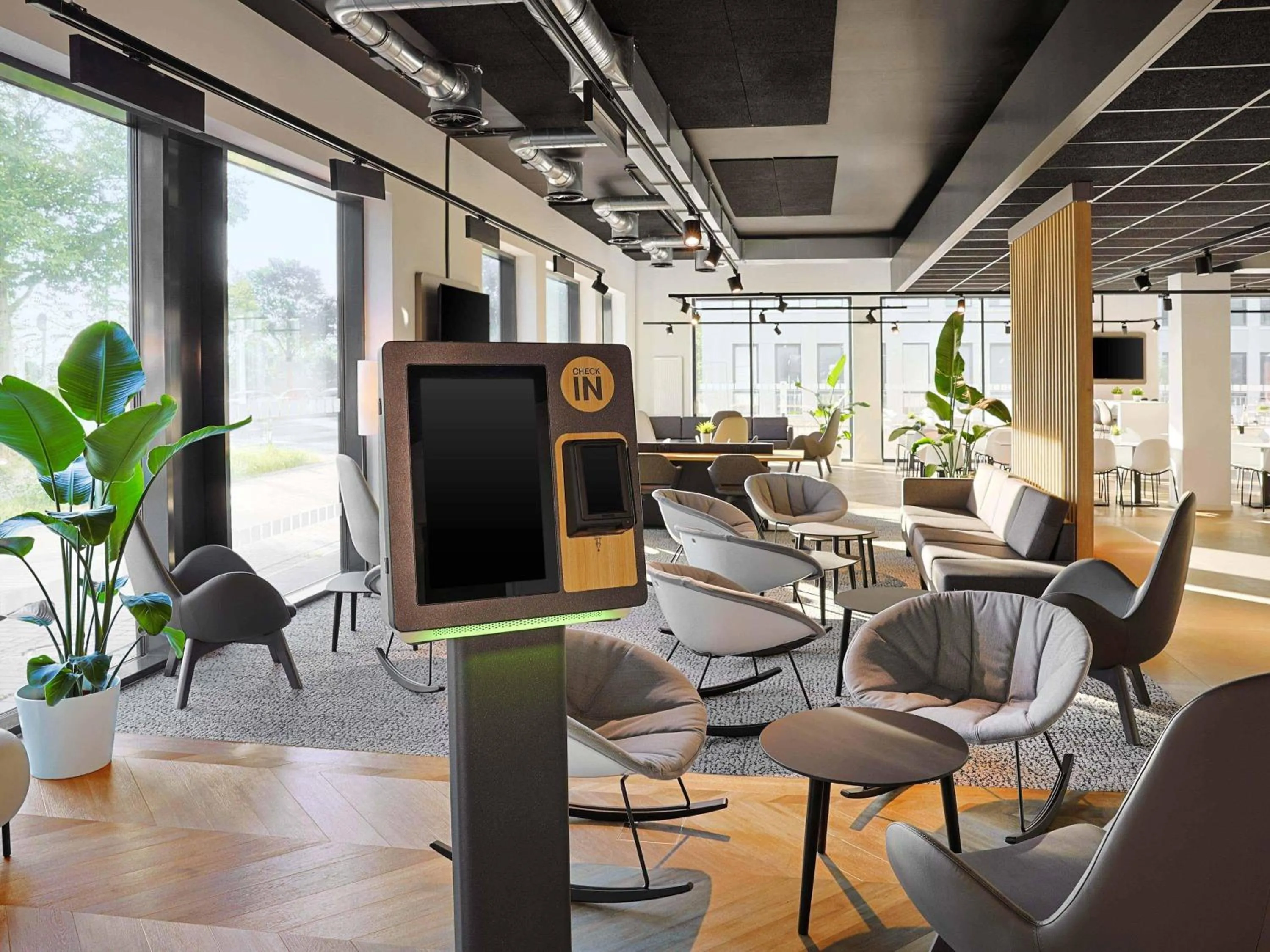 Lobby or reception in B&B HOTEL Berlin Airport-Nord