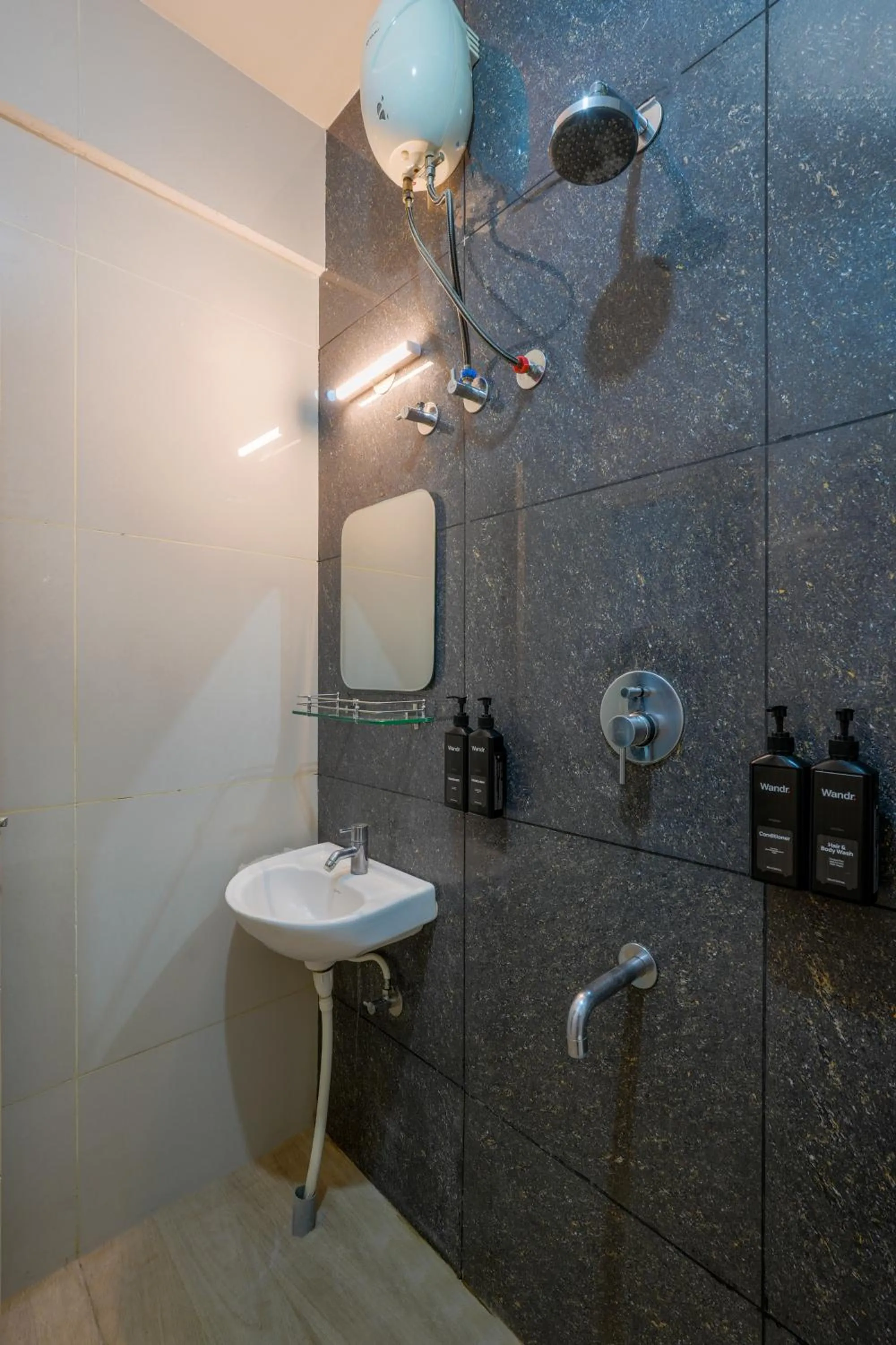 Shower in Wandr Hotel Brookefield, Bangalore
