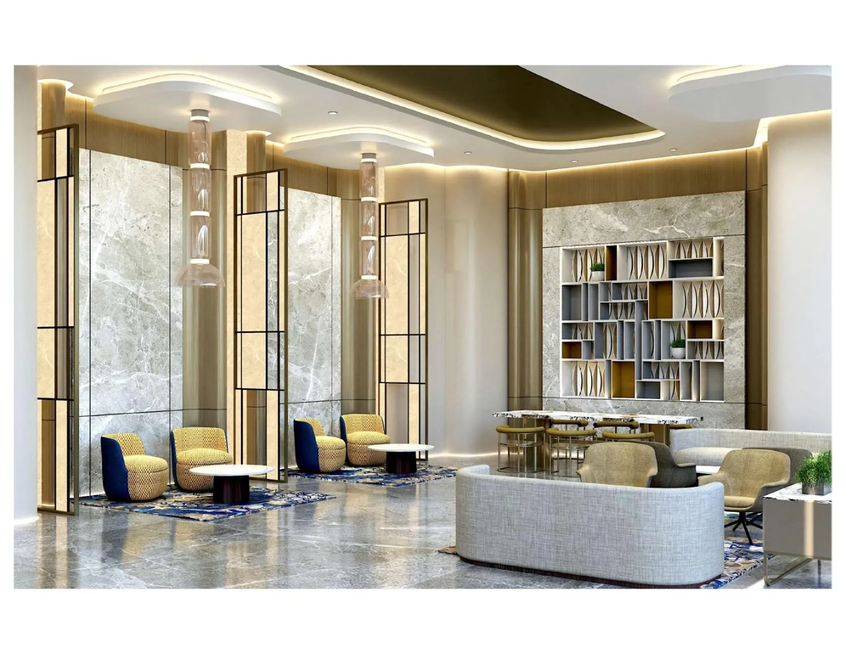 Lobby or reception in Somerset Queen City Semarang