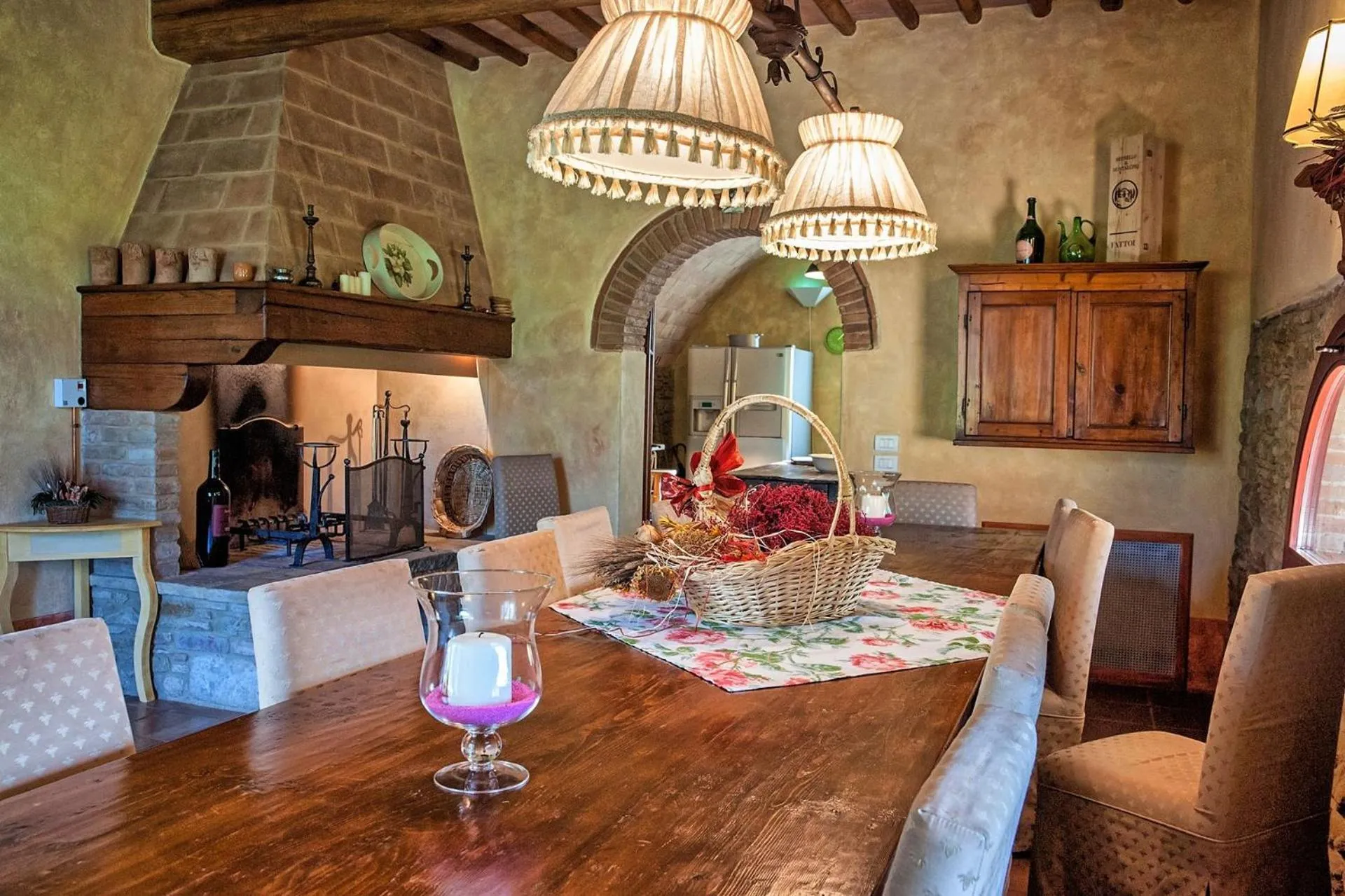 Dining area in Villa Petrognano by PosarelliVillas