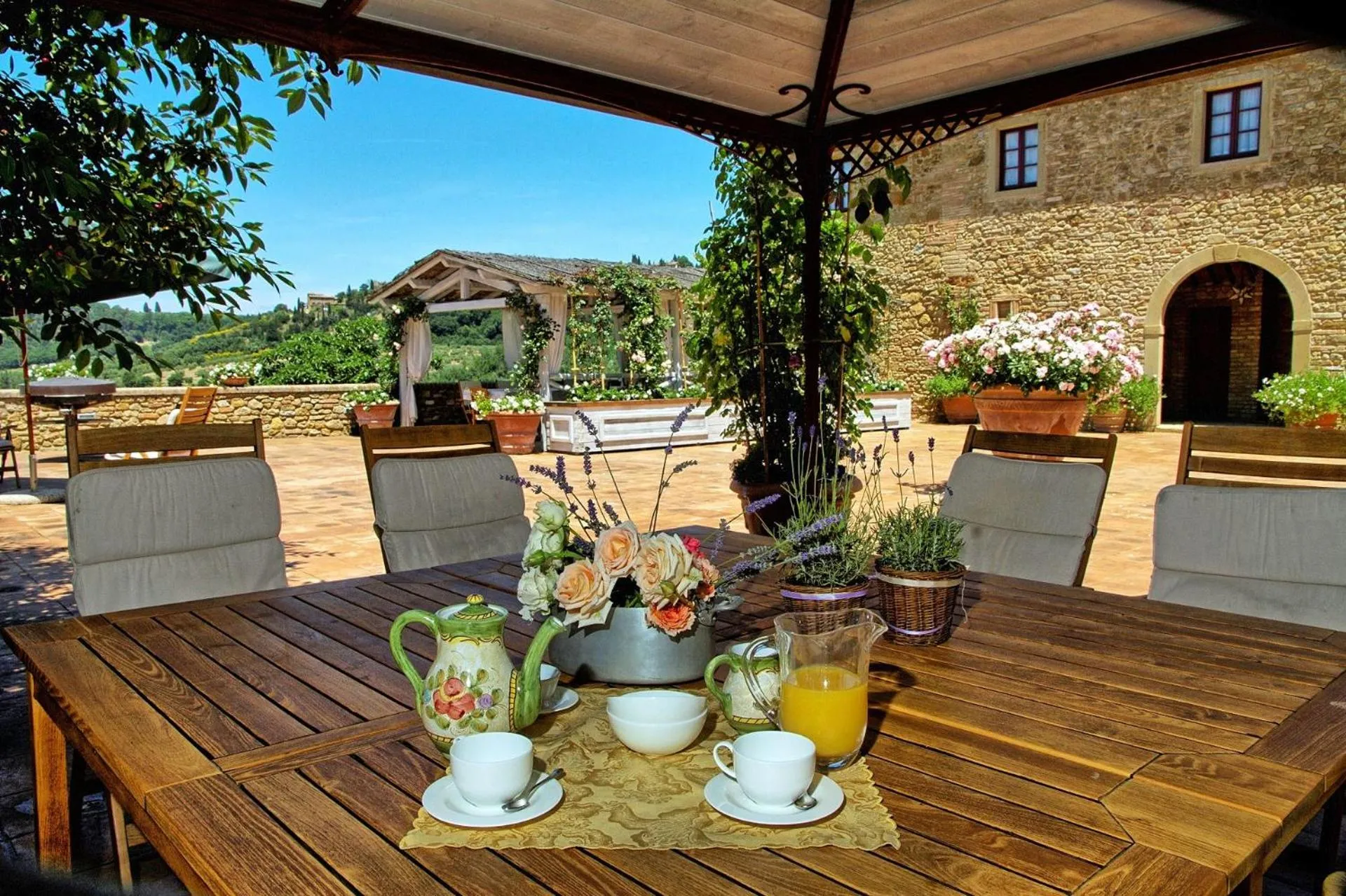 Patio in Villa Petrognano by PosarelliVillas