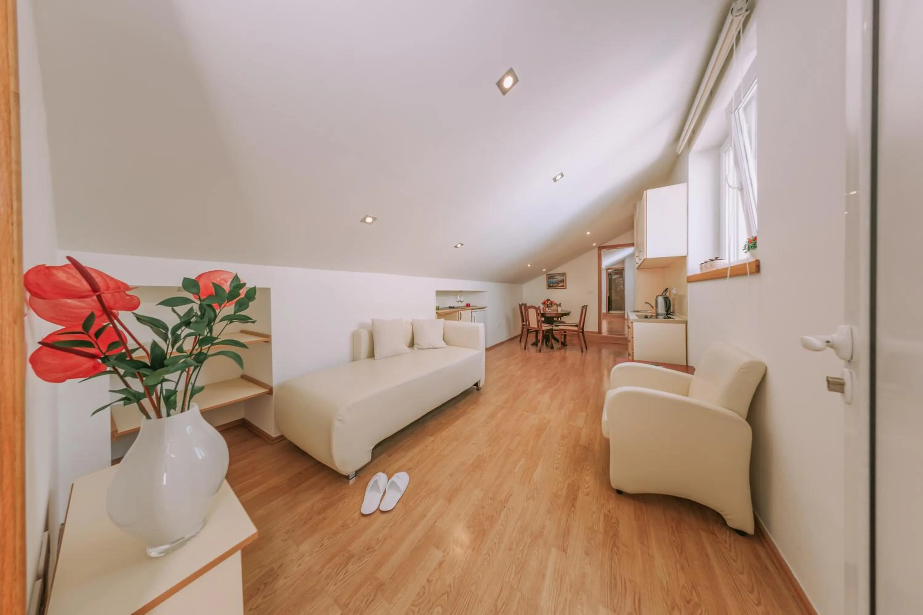 Living room, Bed in City Apartments