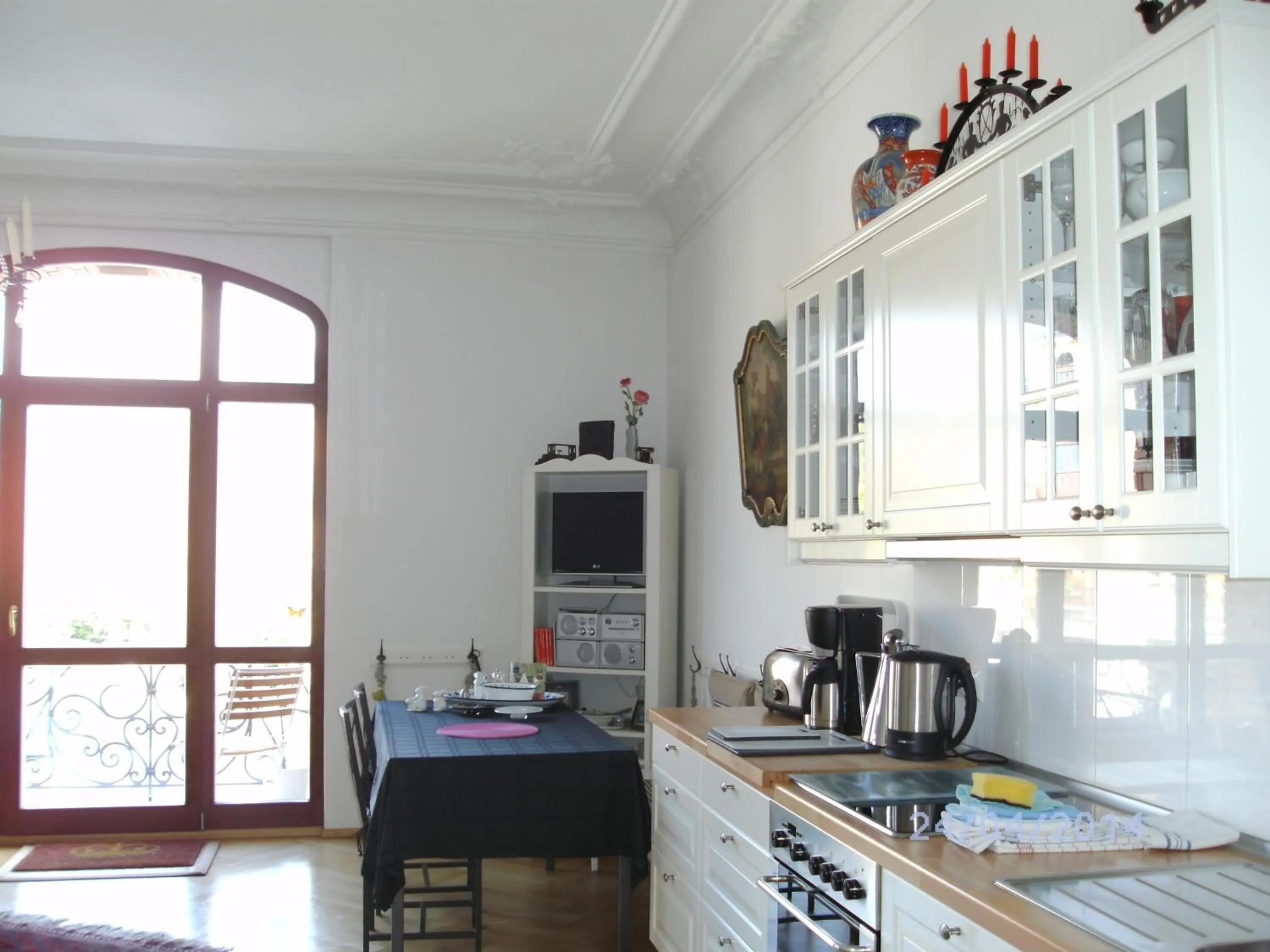 Kitchen or kitchenette in Ferienwohnung Villa Fiedler