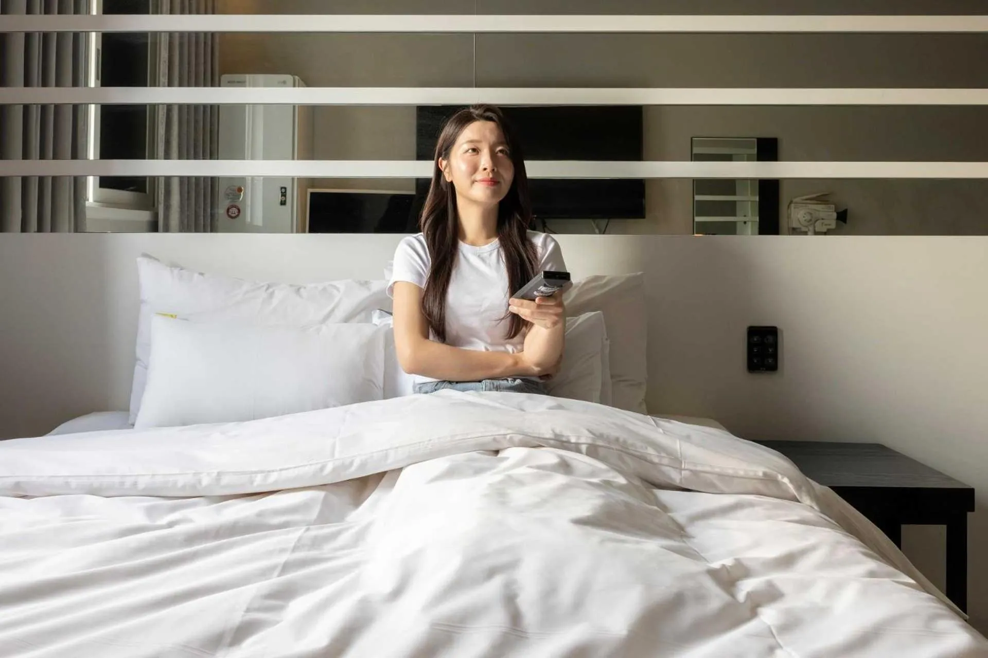 Photo of the whole room, Bed in Hotel Moon Cheonan ShinBuldang