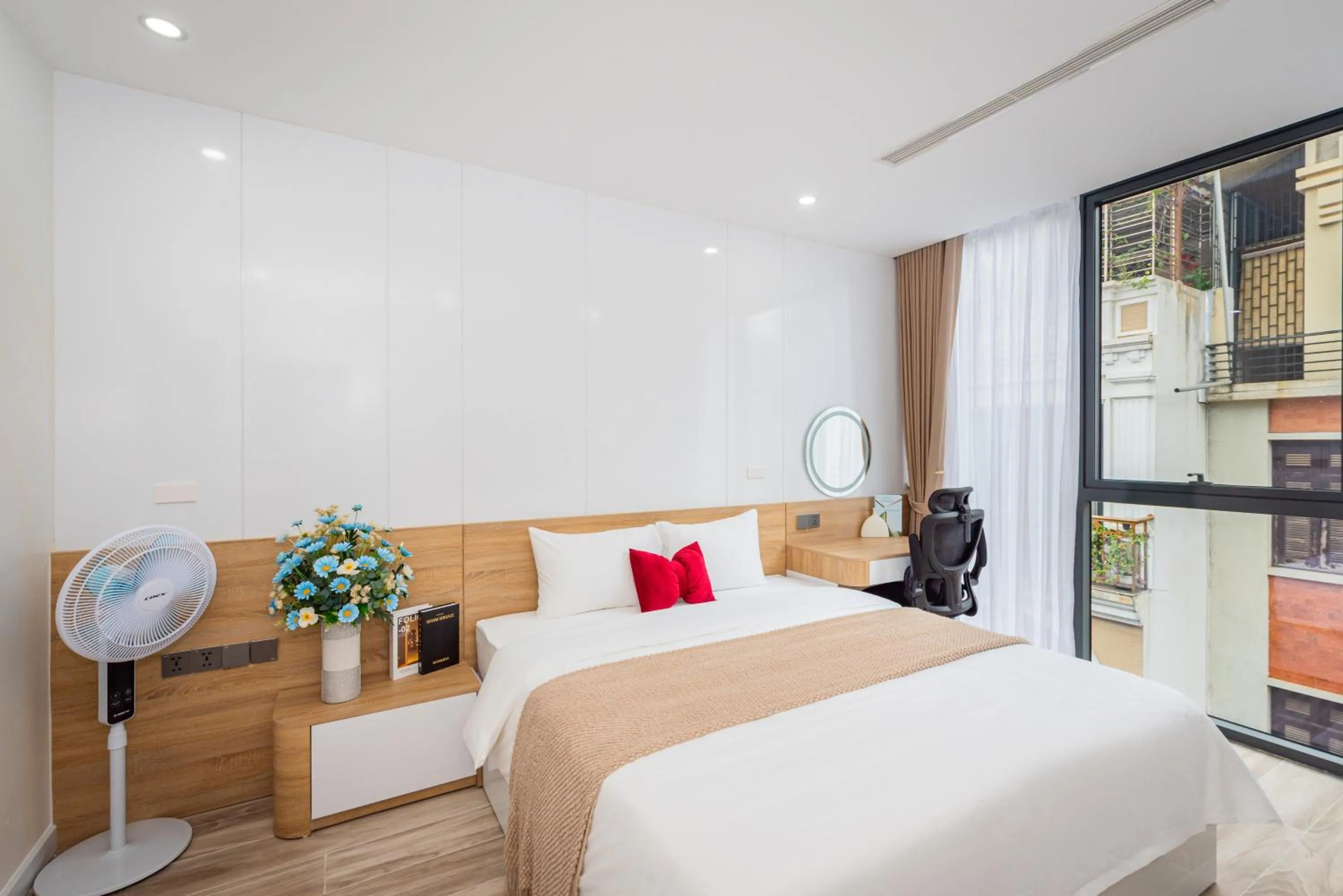 Bed in Myrcella Urban Apartment