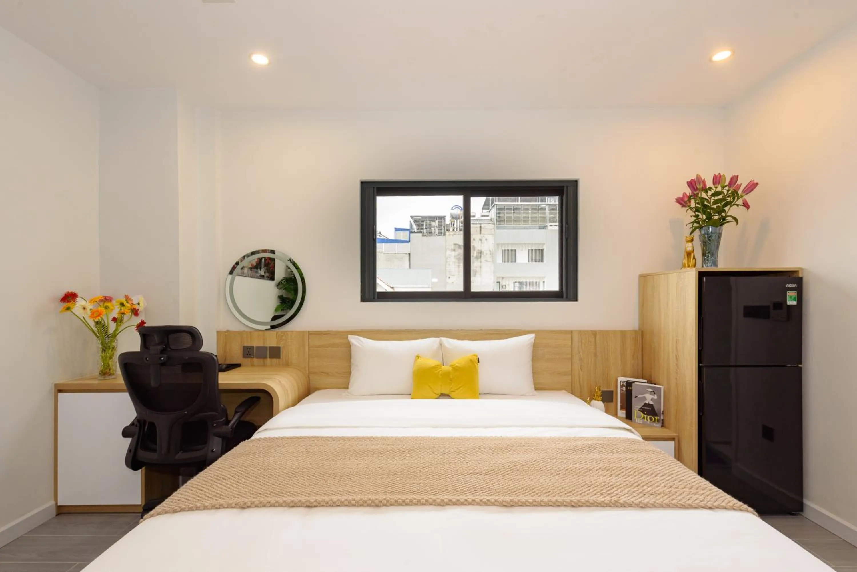 Bed in Myrcella Urban Apartment