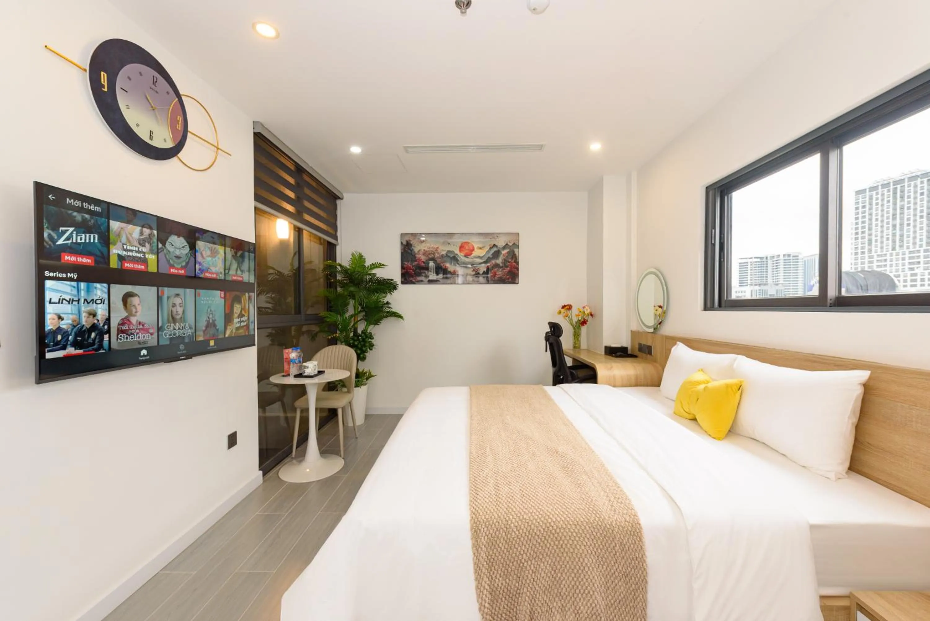 Bed in Myrcella Urban Apartment