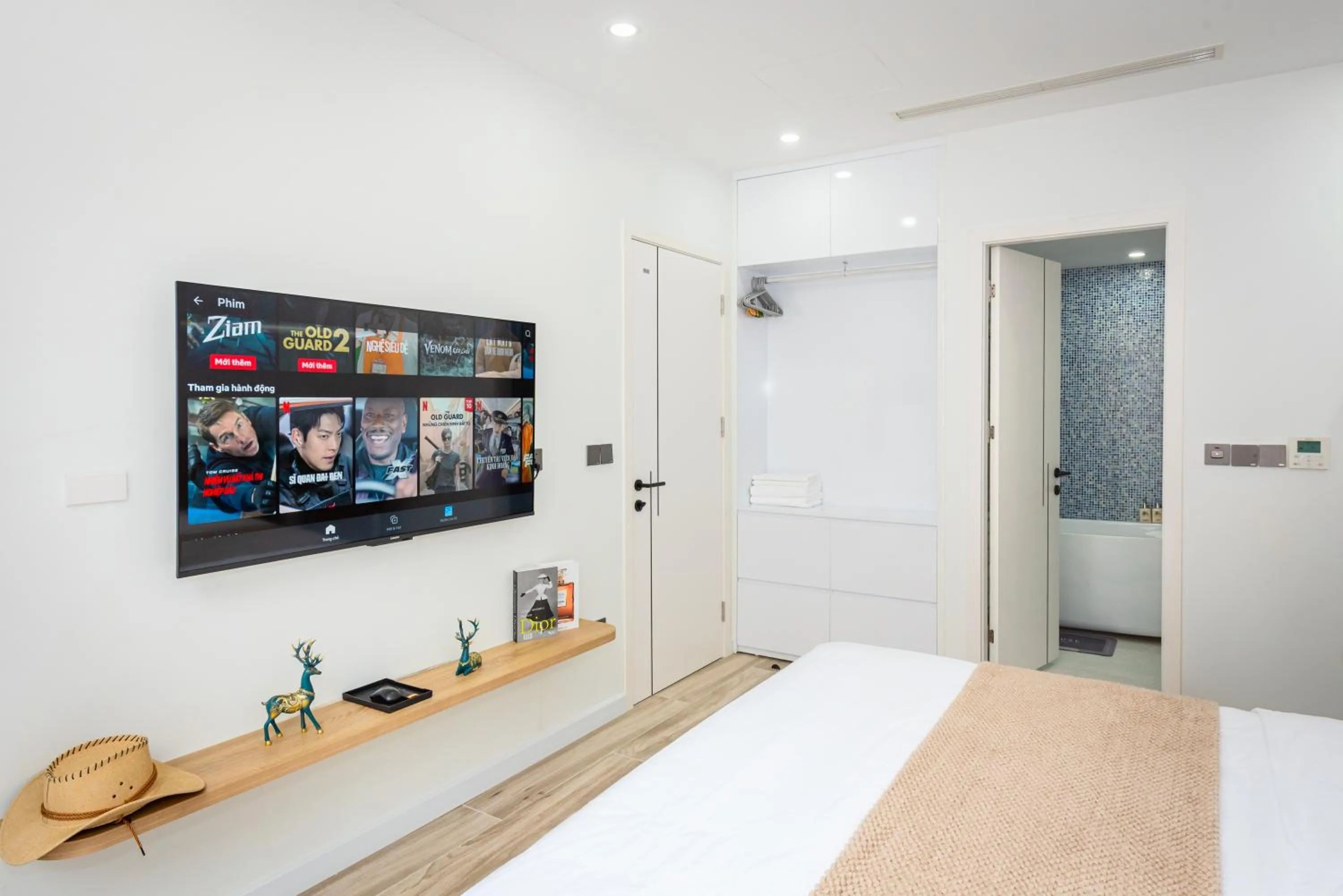 Bed in Myrcella Urban Apartment