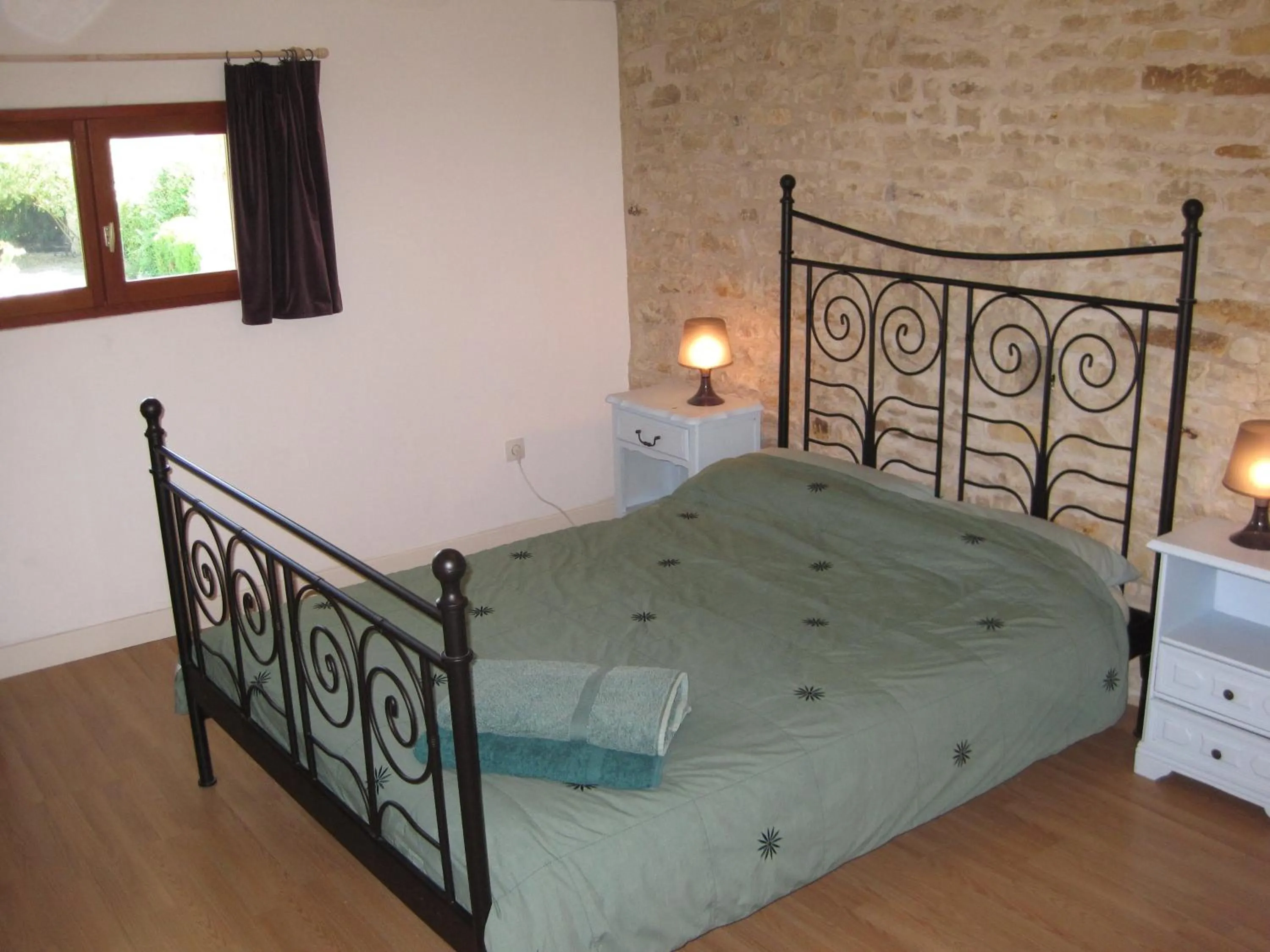 Photo of the whole room, Bed in Le Noisetier at Les Hiboux Gites