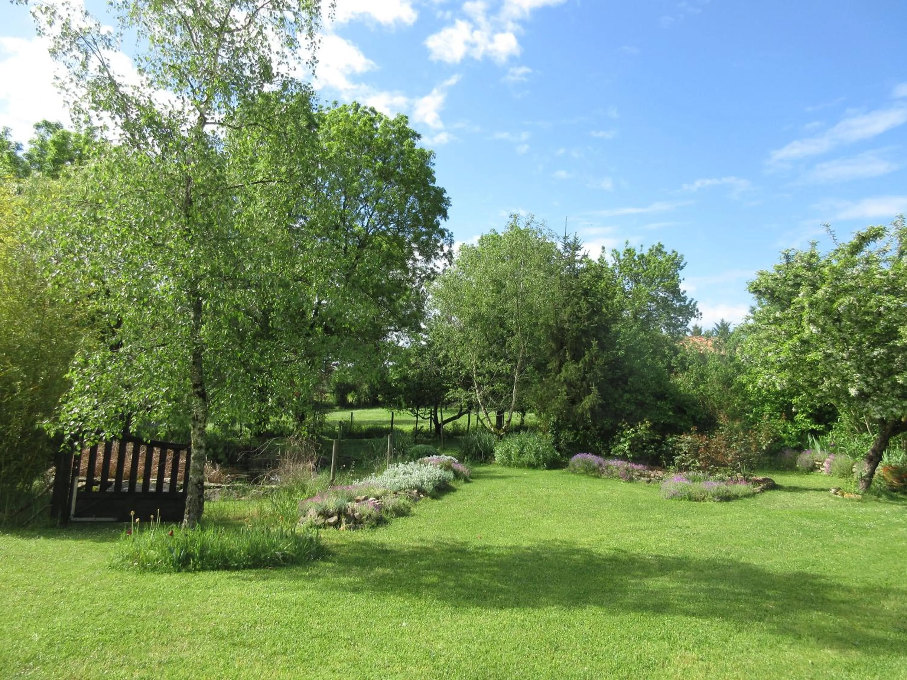 Garden in Le Noisetier at Les Hiboux Gites