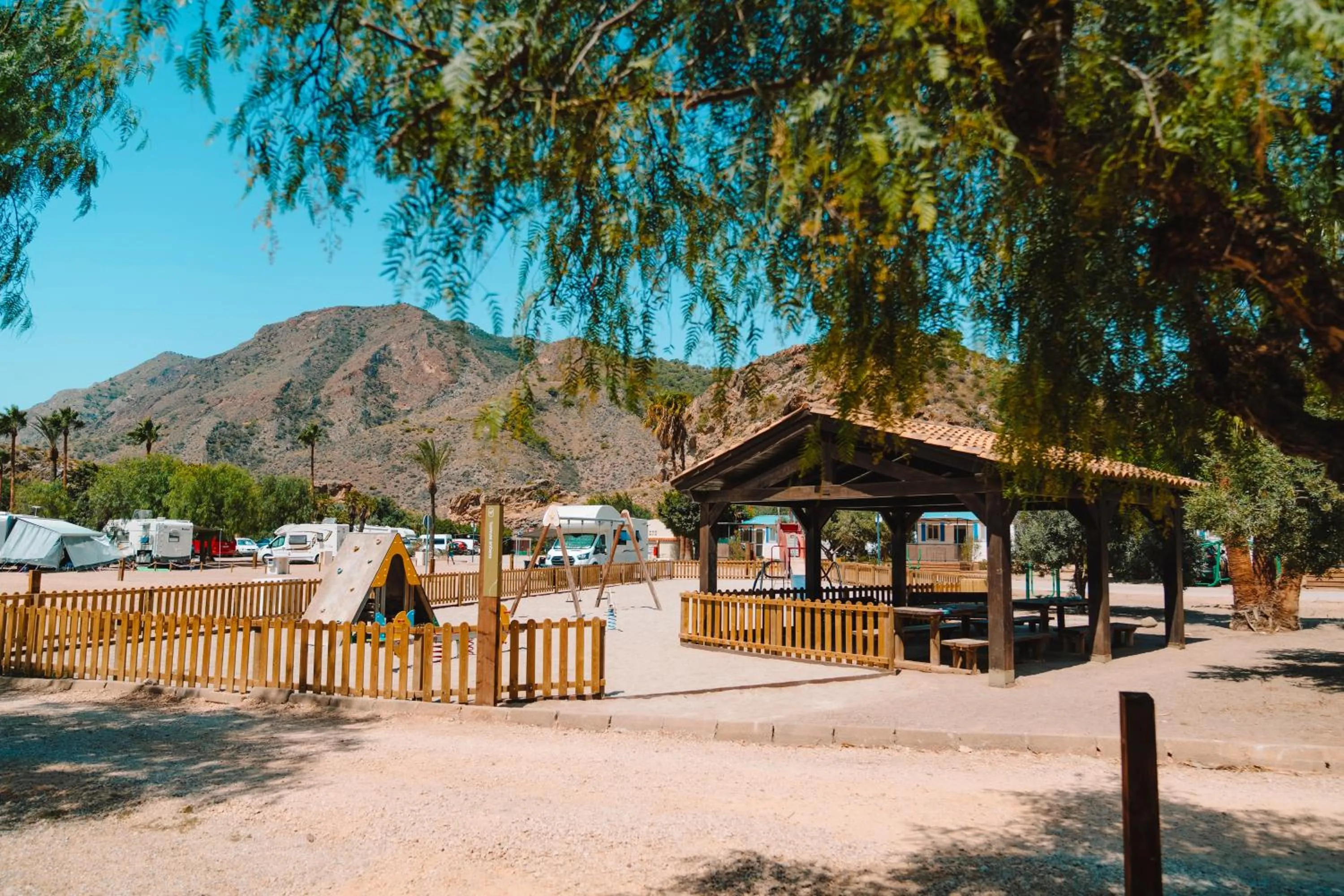 Children play ground in Camping El Portus