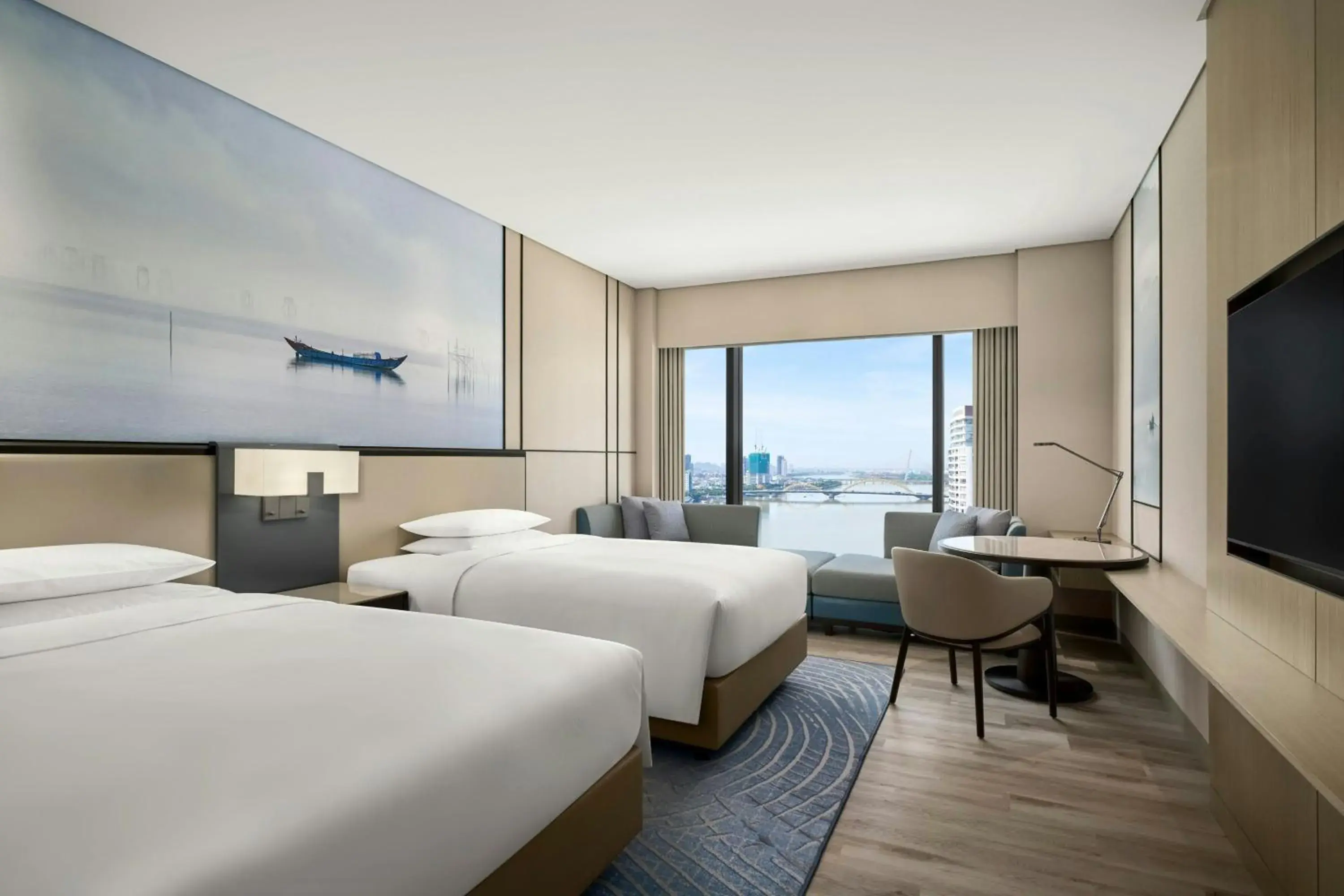 Deluxe Twin Room with River View in Courtyard by Marriott Danang Han River Deluxe Twin Room with River View in Courtyard by Marriott Danang Han River