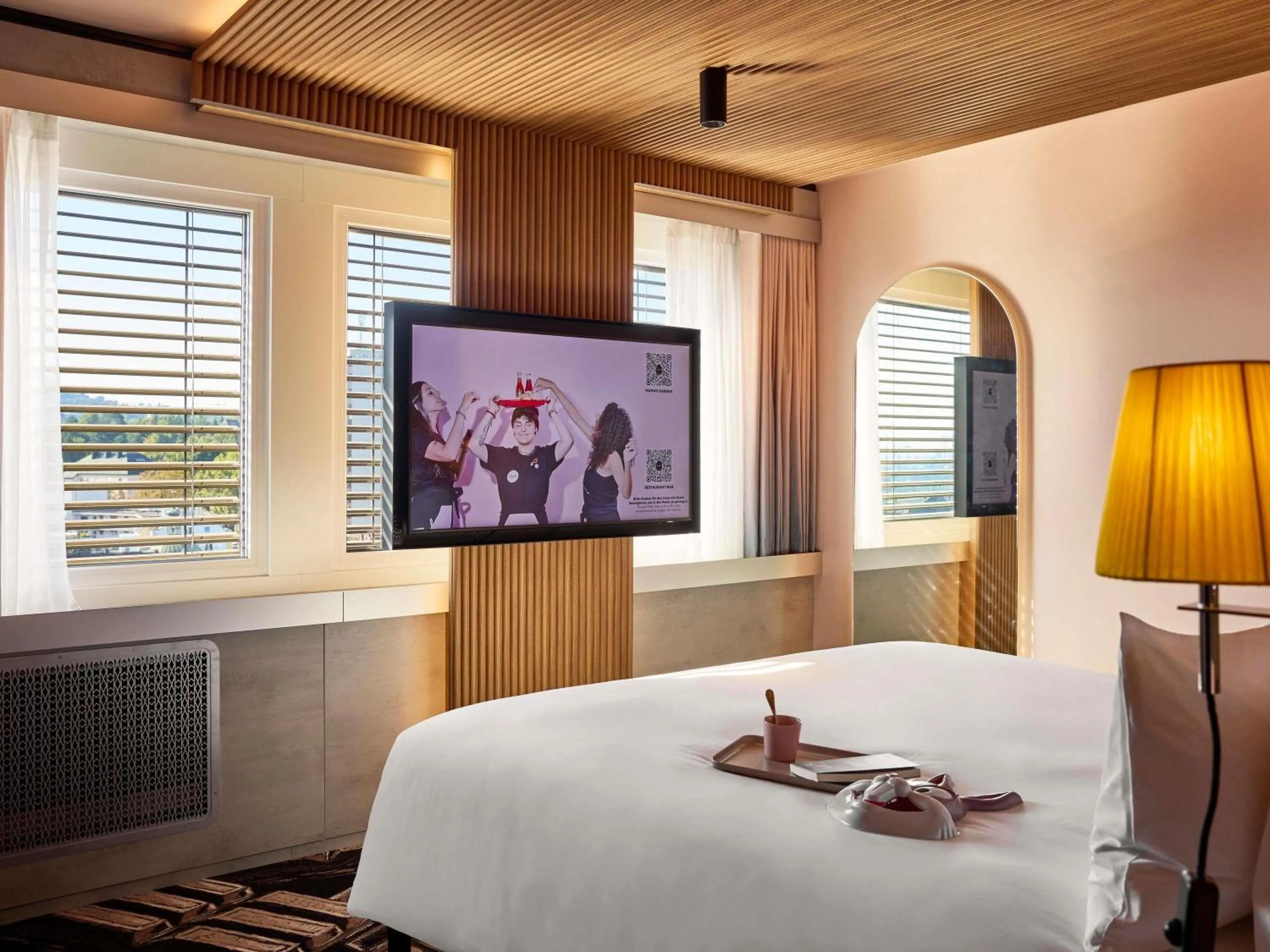 Bedroom, Bed in Mama Shelter Zurich