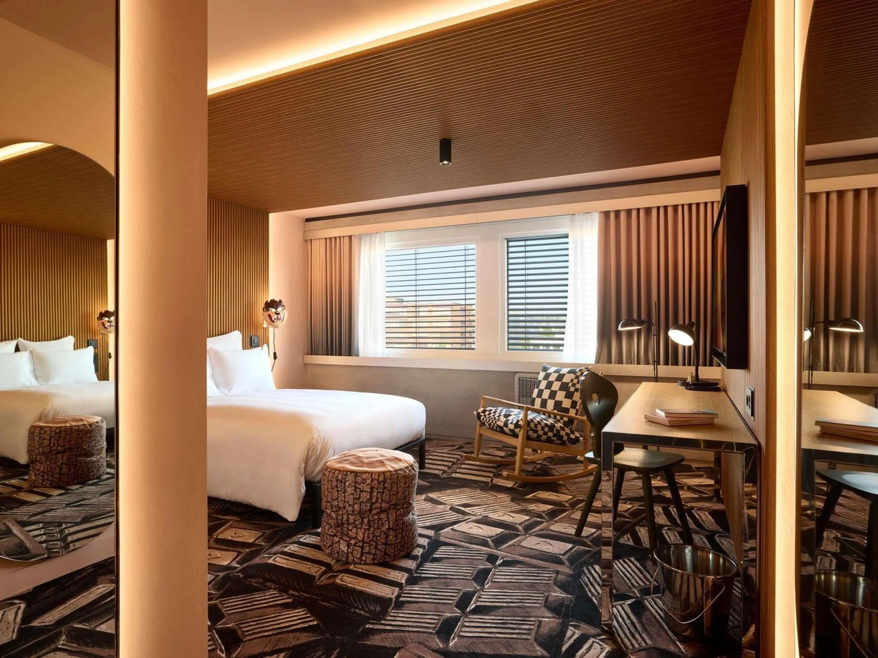 Bedroom, Bed in Mama Shelter Zurich