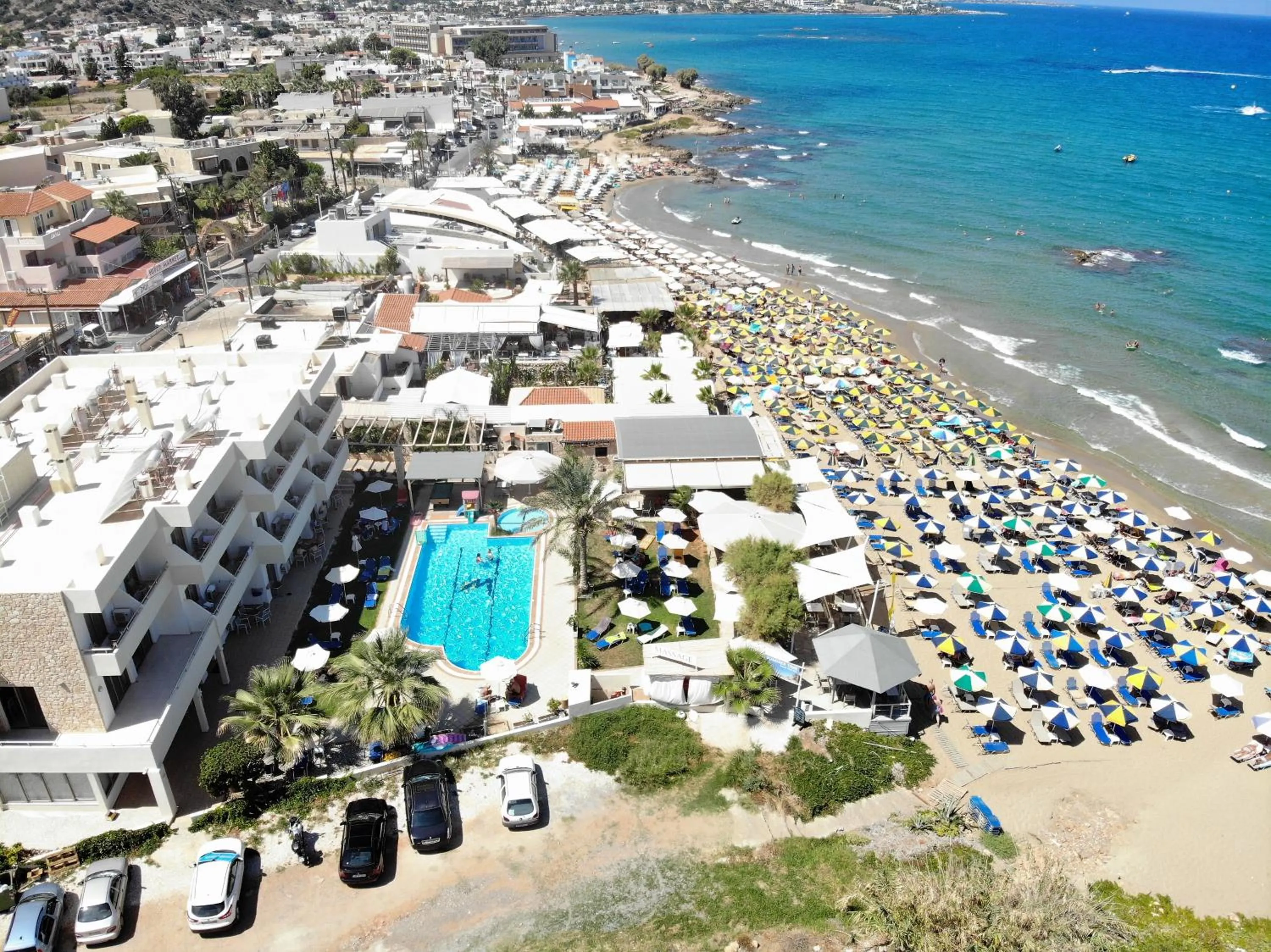 Bird's eye view in Malliotakis Beach Hotel "by Checkin"