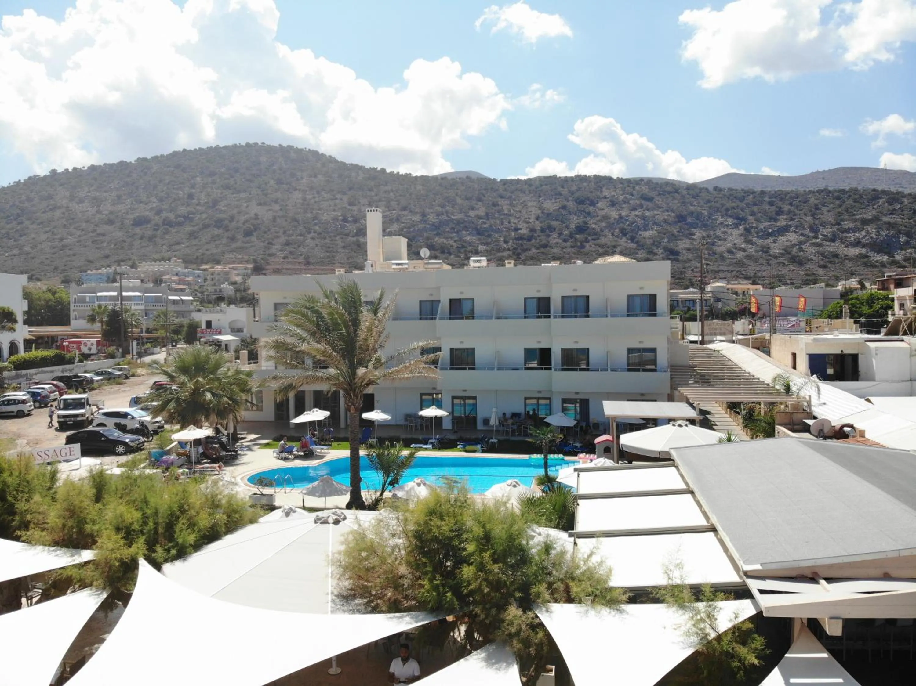 Bird's eye view in Malliotakis Beach Hotel "by Checkin"