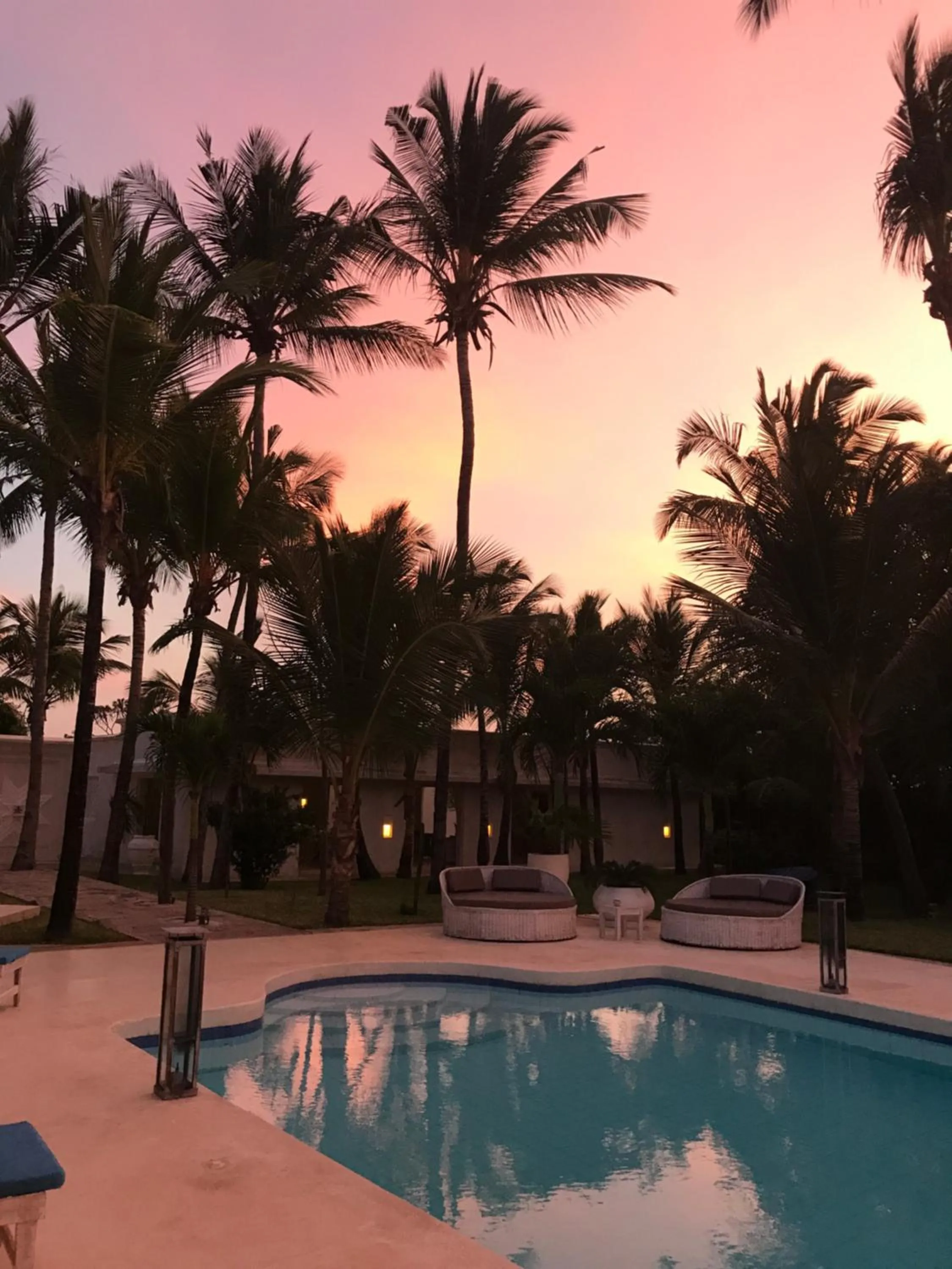 Sunset in The Villa Luxury Suites Hotel