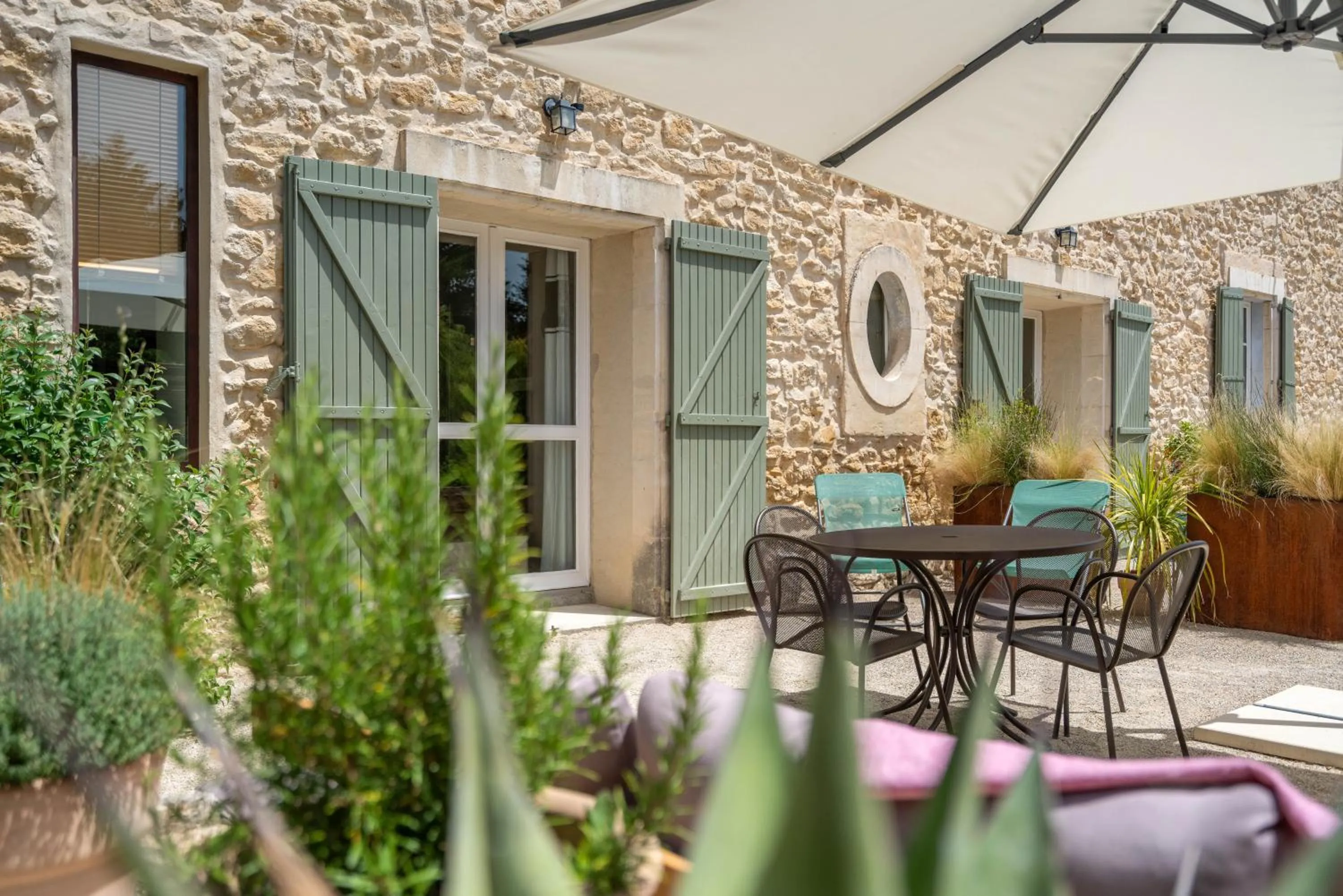 Garden view in La Cour Des Sens