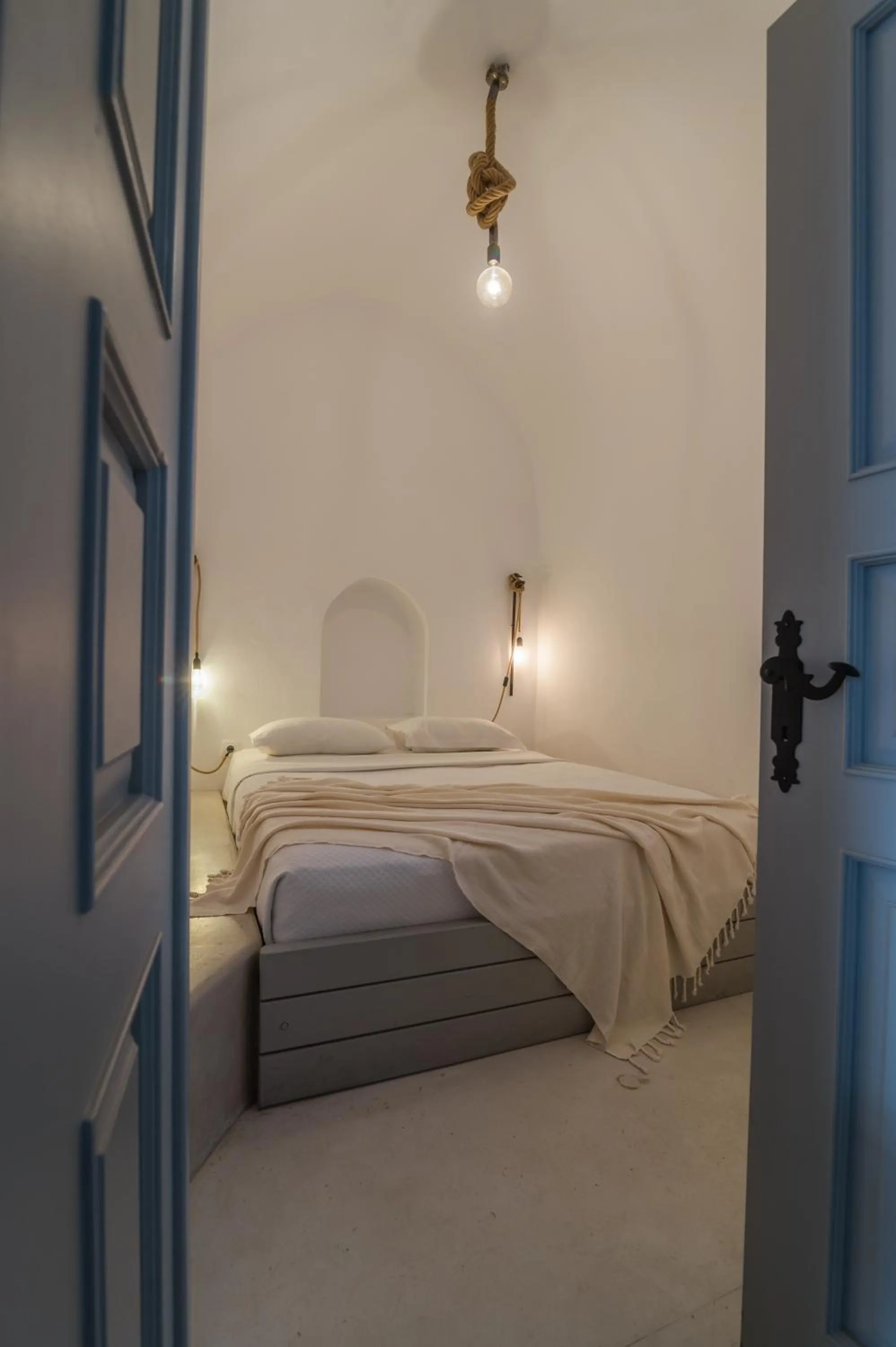 Bed in Kampanario Luxury Two-Bedroom Villa with Private Jacuzzi