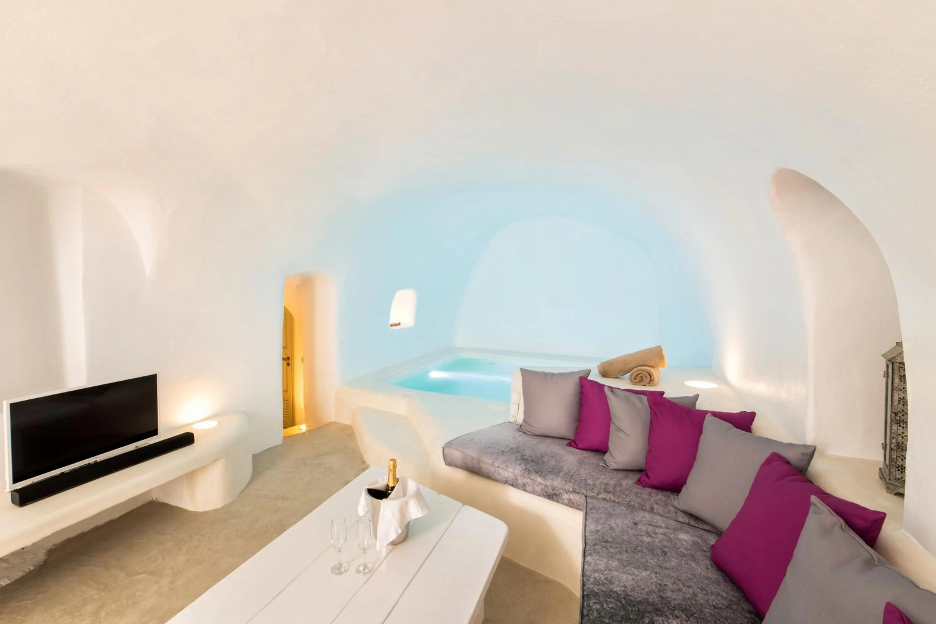 Shower in Kampanario Luxury Two-Bedroom Villa with Private Jacuzzi