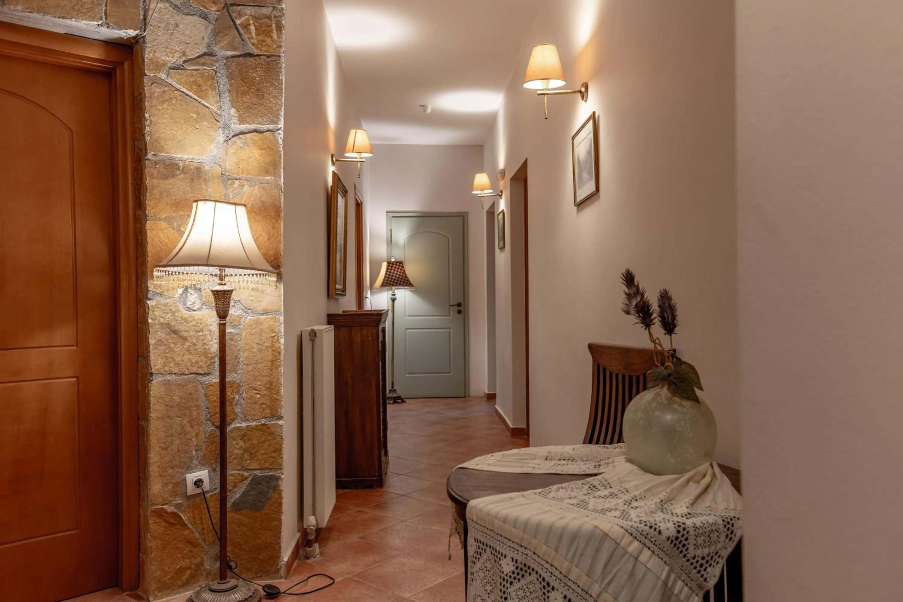 Bed in Archontiko Fiamegou Hotel&Spa