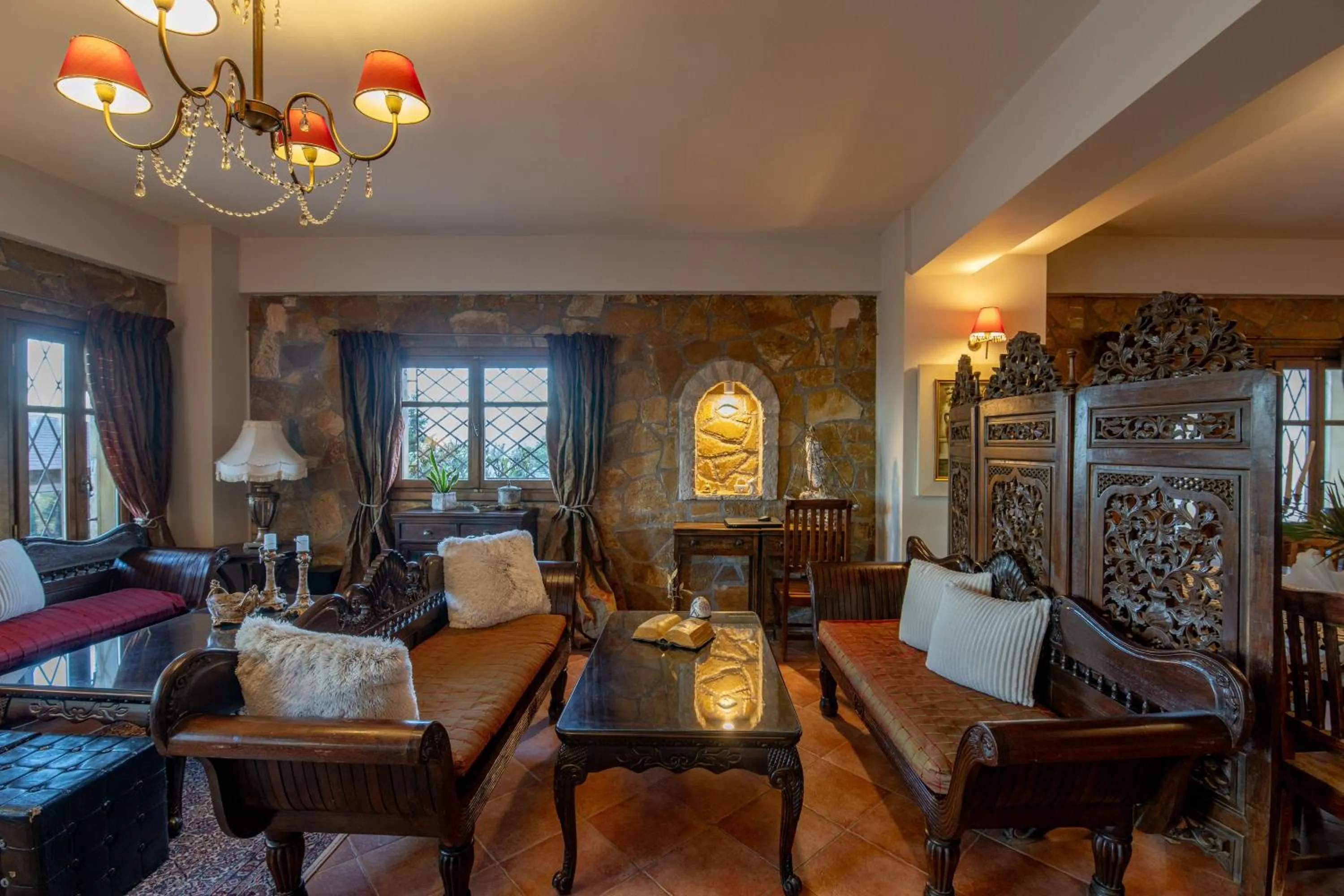Seating area in Archontiko Fiamegou Hotel&Spa