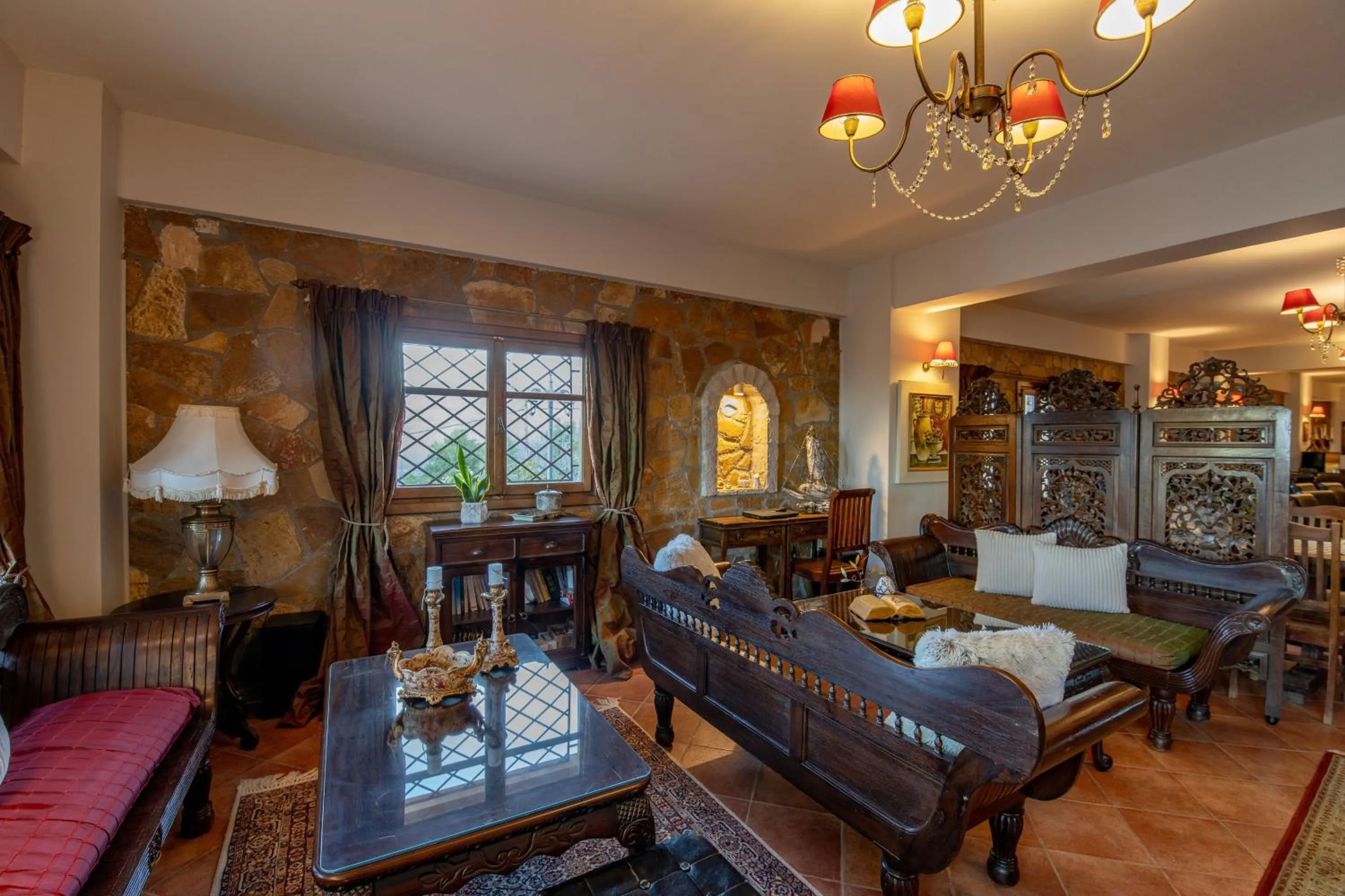 Living room in Archontiko Fiamegou Hotel&Spa
