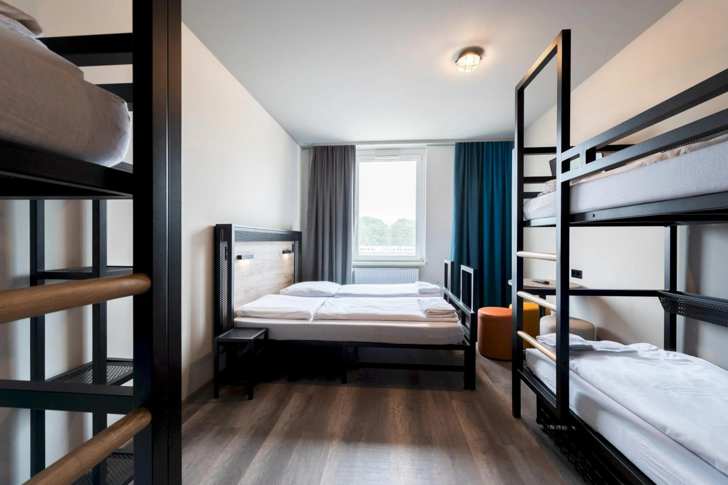 Photo of the whole room, Bed in a&o Stuttgart City